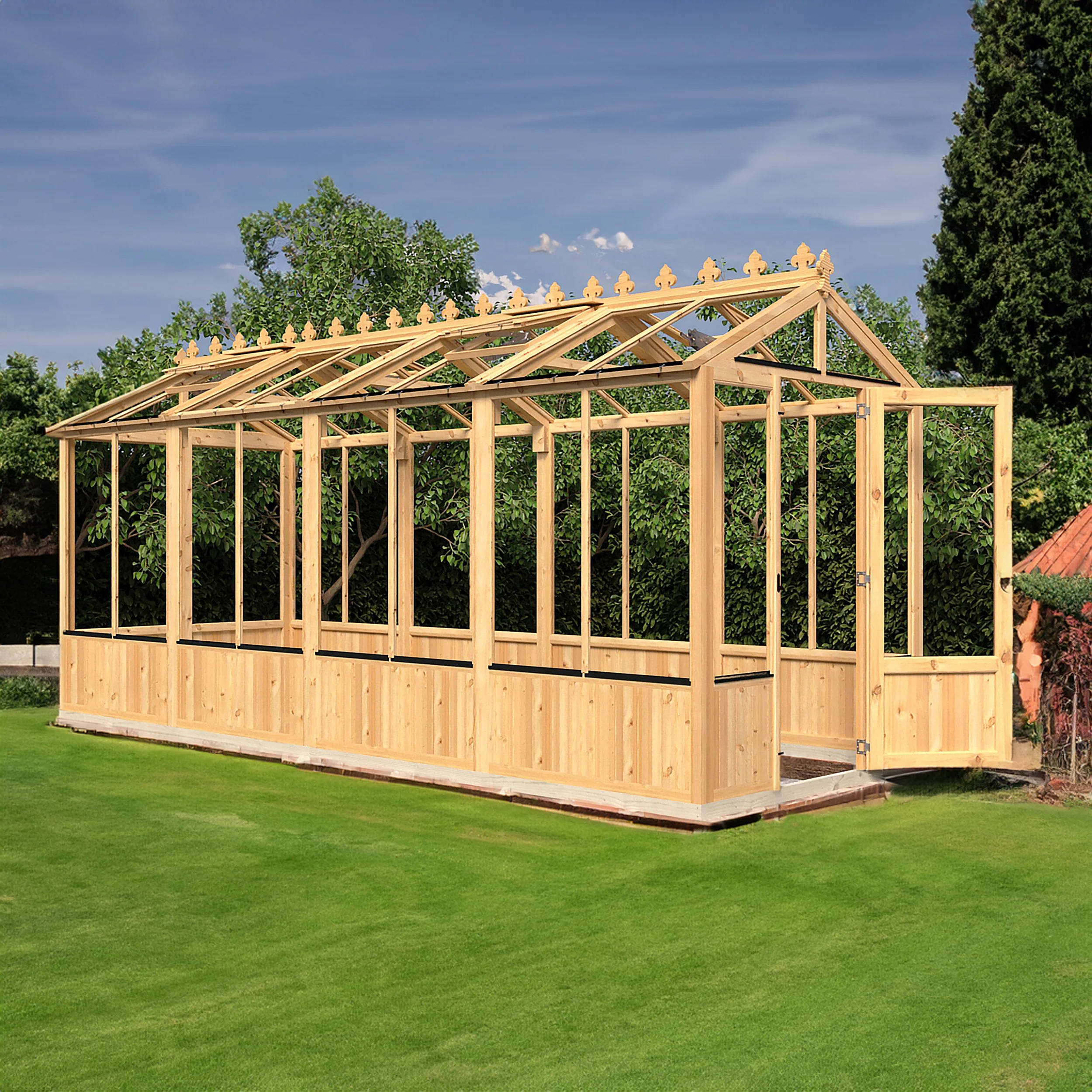 Shire Holkham 6x16 Wooden Greenhouse - Image 2