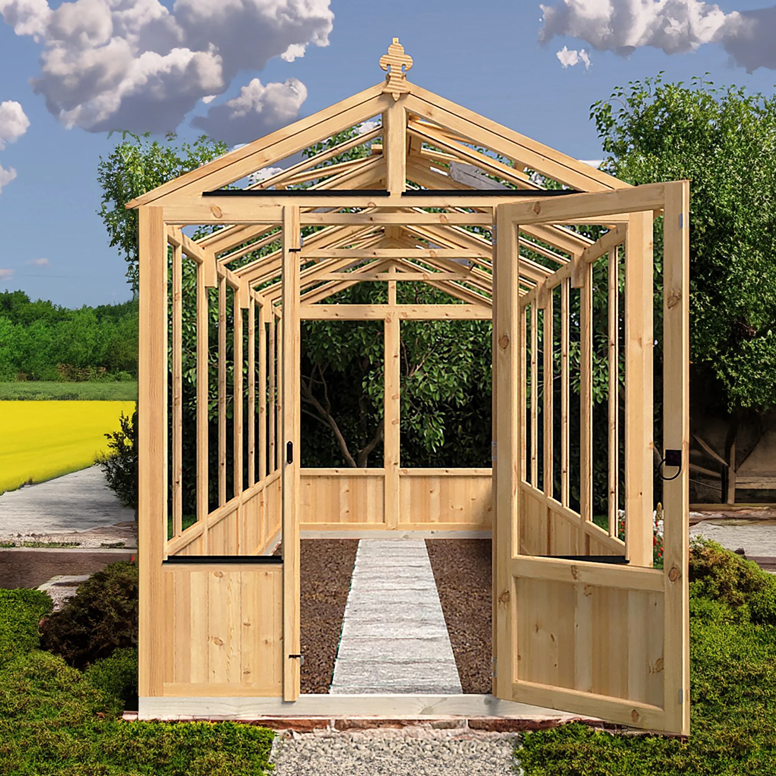 Shire Holkham 6x16 Wooden Greenhouse - Image 3