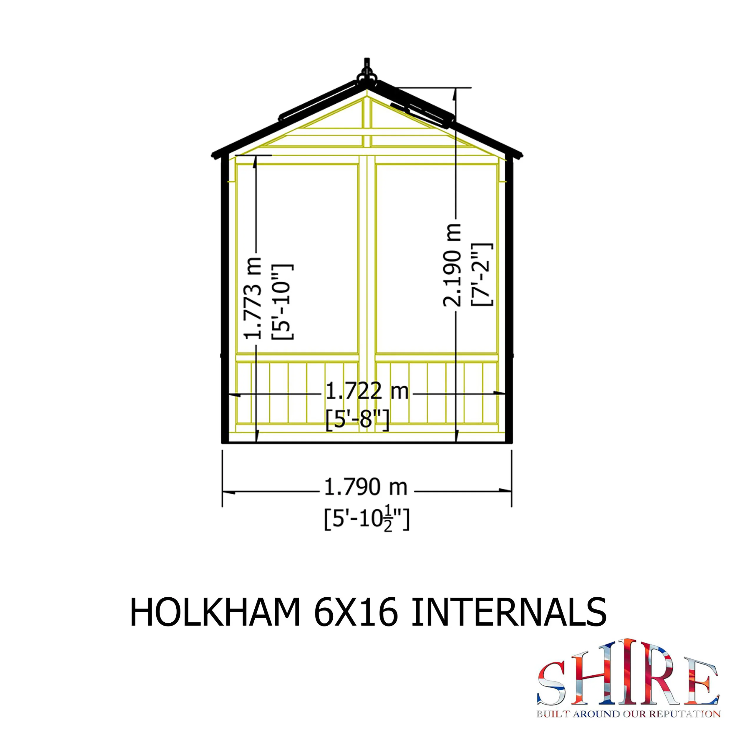 Shire Holkham 6x16 Wooden Greenhouse - Image 8