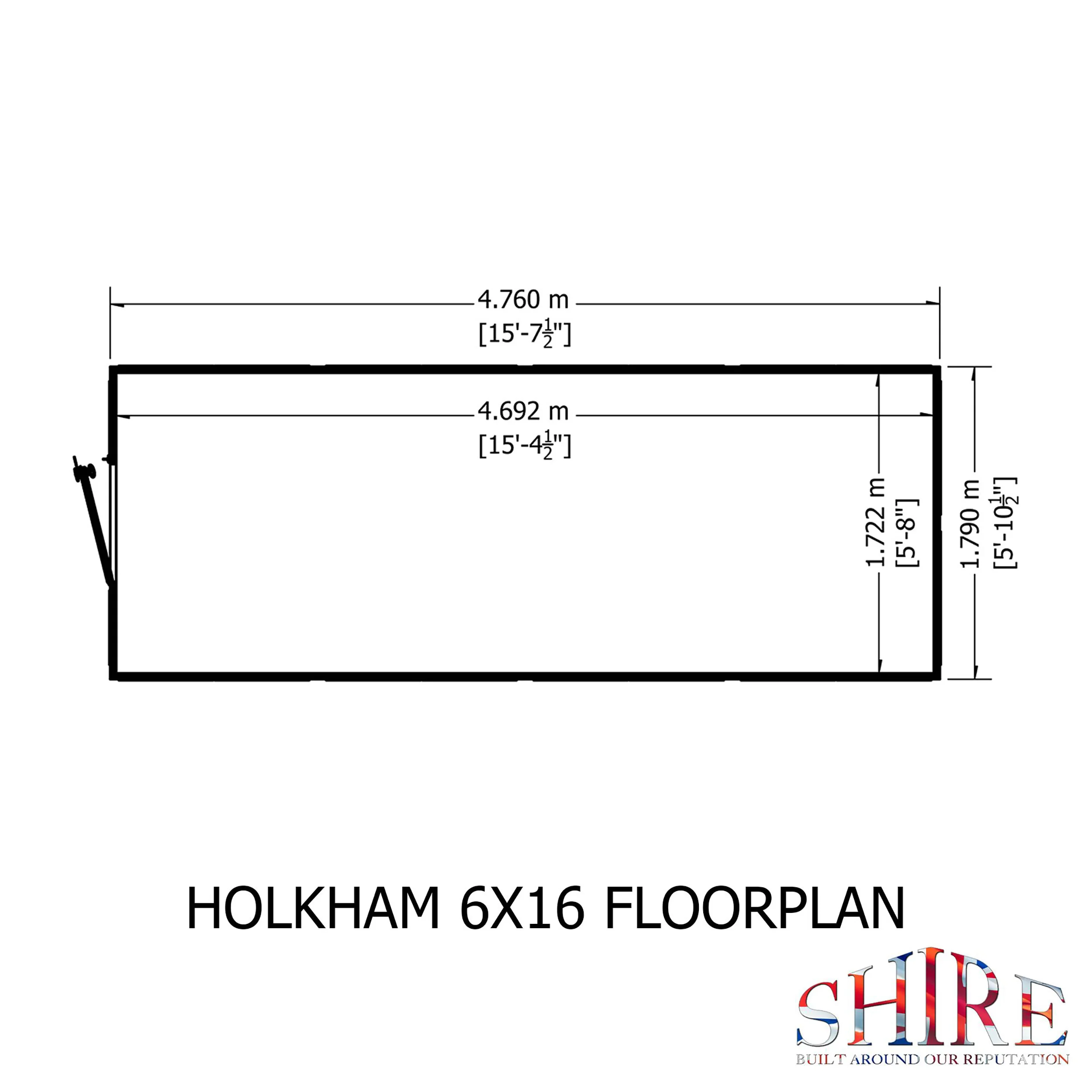 Shire Holkham 6x16 Wooden Greenhouse - Image 9
