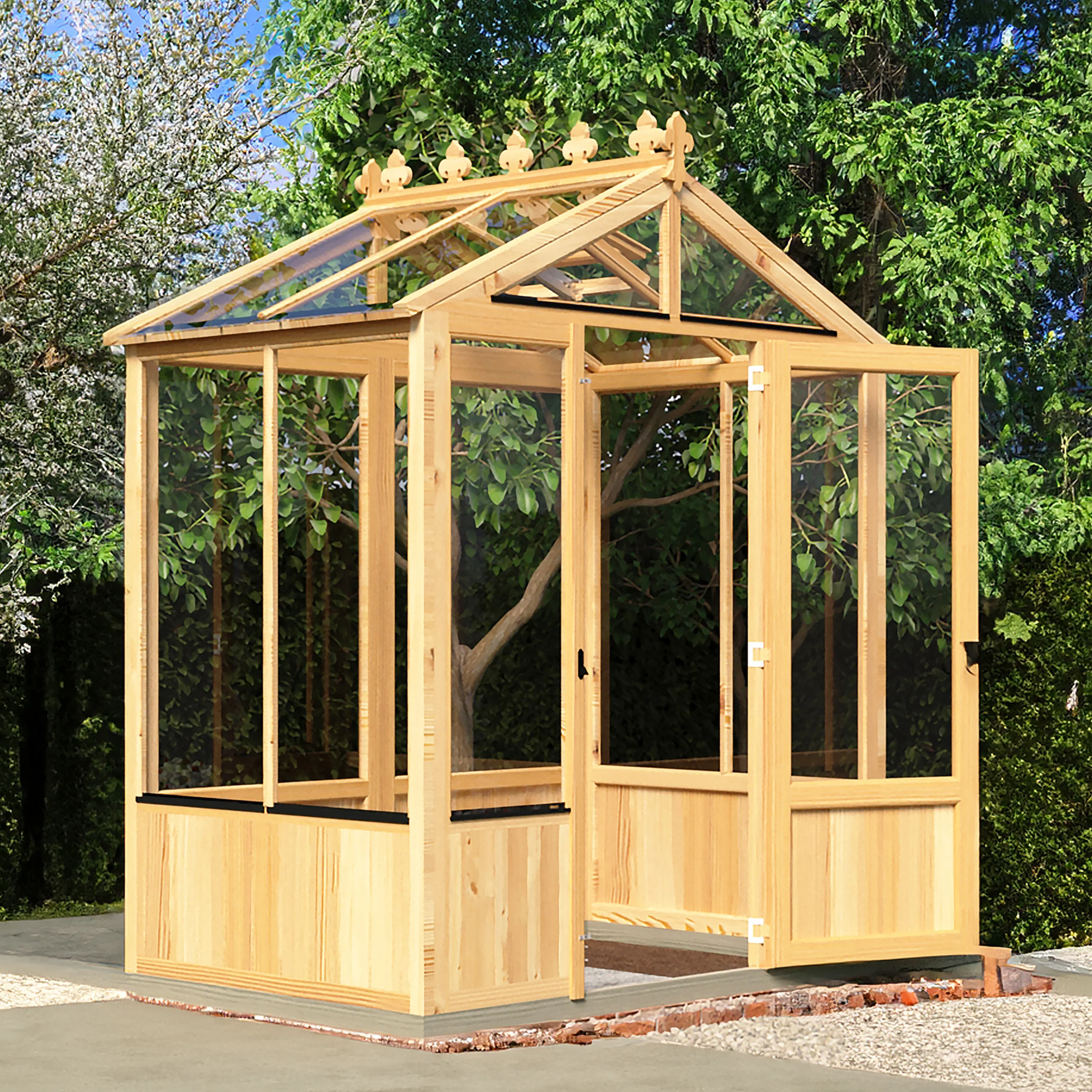 Shire Holkham 6x4 Wooden Greenhouse - Image 3