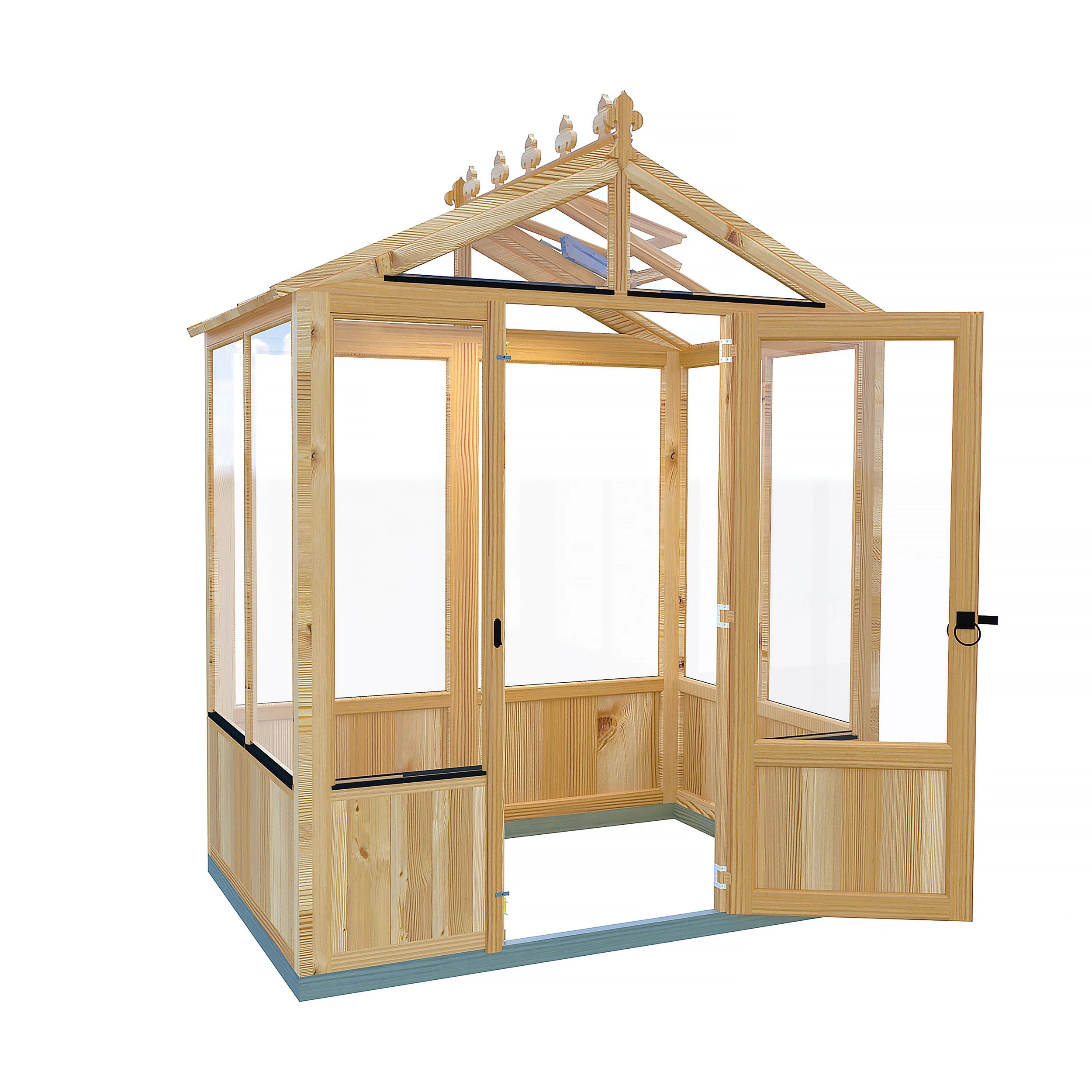 Shire Holkham 6x4 Wooden Greenhouse - Image 6