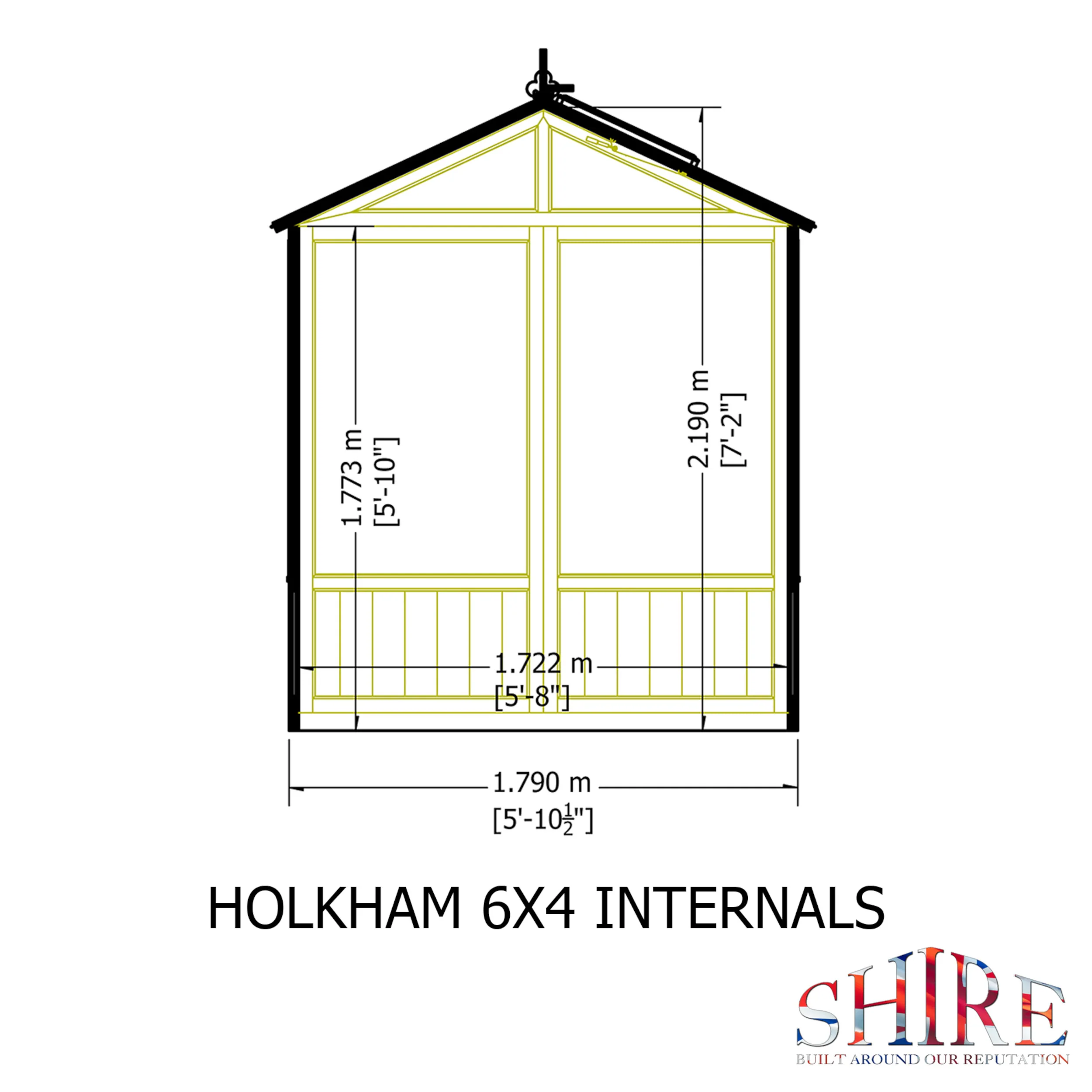 Shire Holkham 6x4 Wooden Greenhouse - Image 8