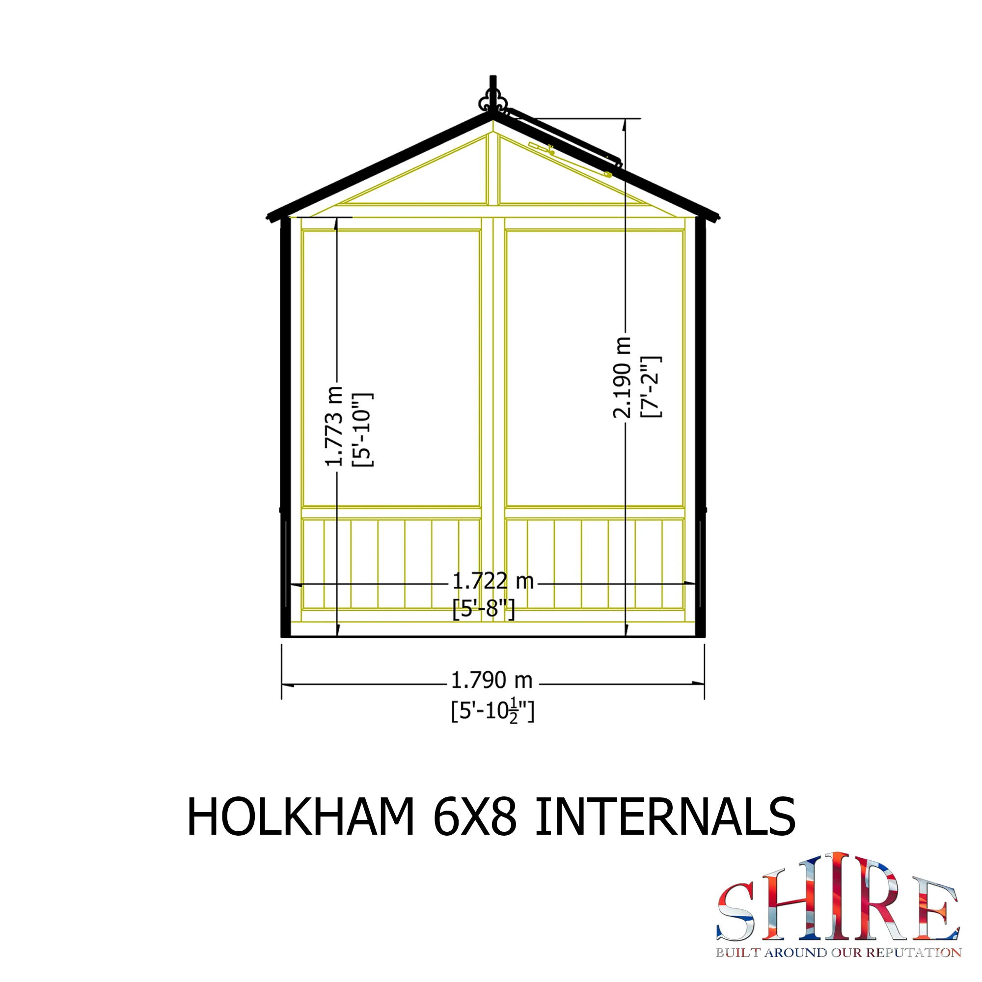 Shire Holkham 6x8 Wooden Greenhouse - Image 13