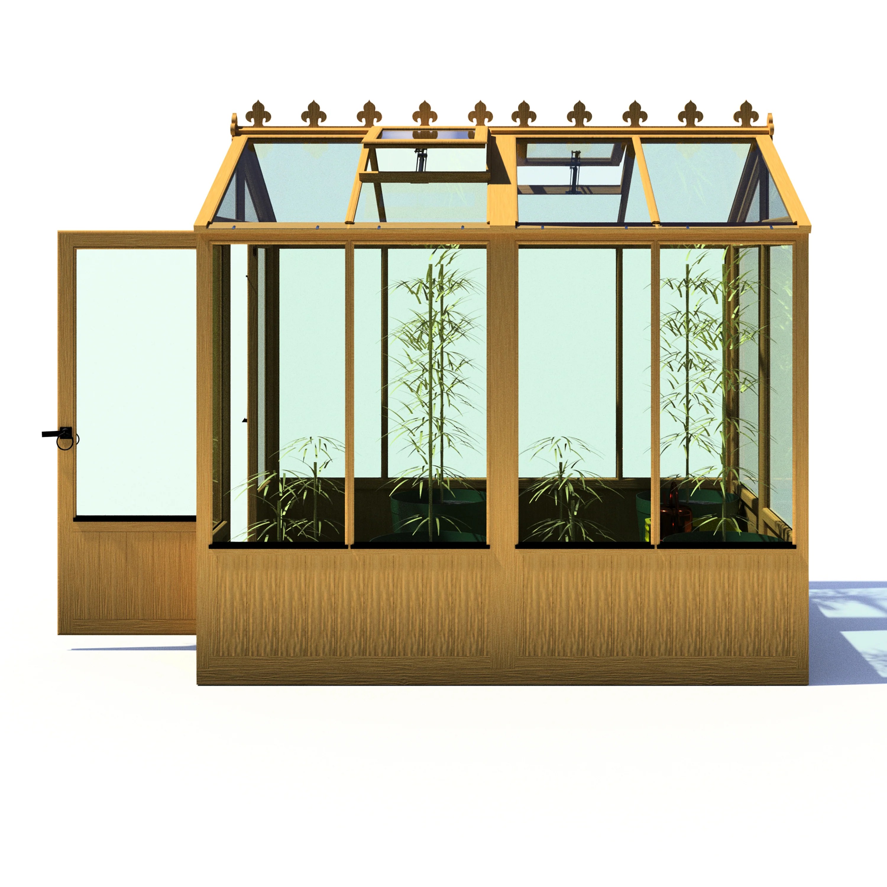 Shire Holkham 6x8 Wooden Greenhouse - Image 7