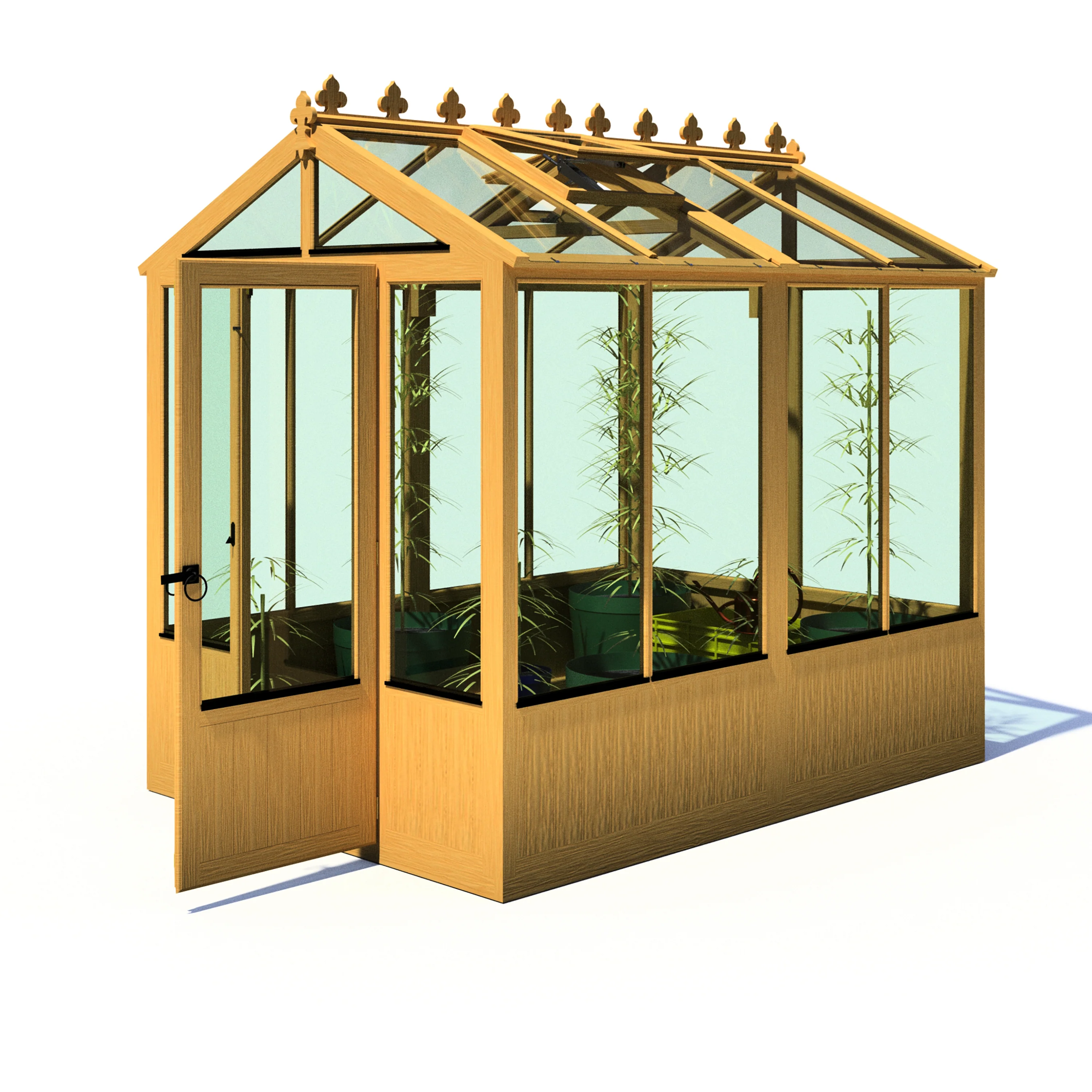 Shire Holkham 6x8 Wooden Greenhouse - Image 9