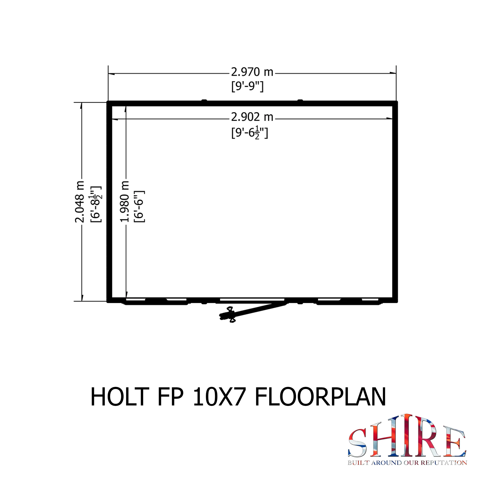 Shire Holt 7x10 Single Door Shed - Image 3