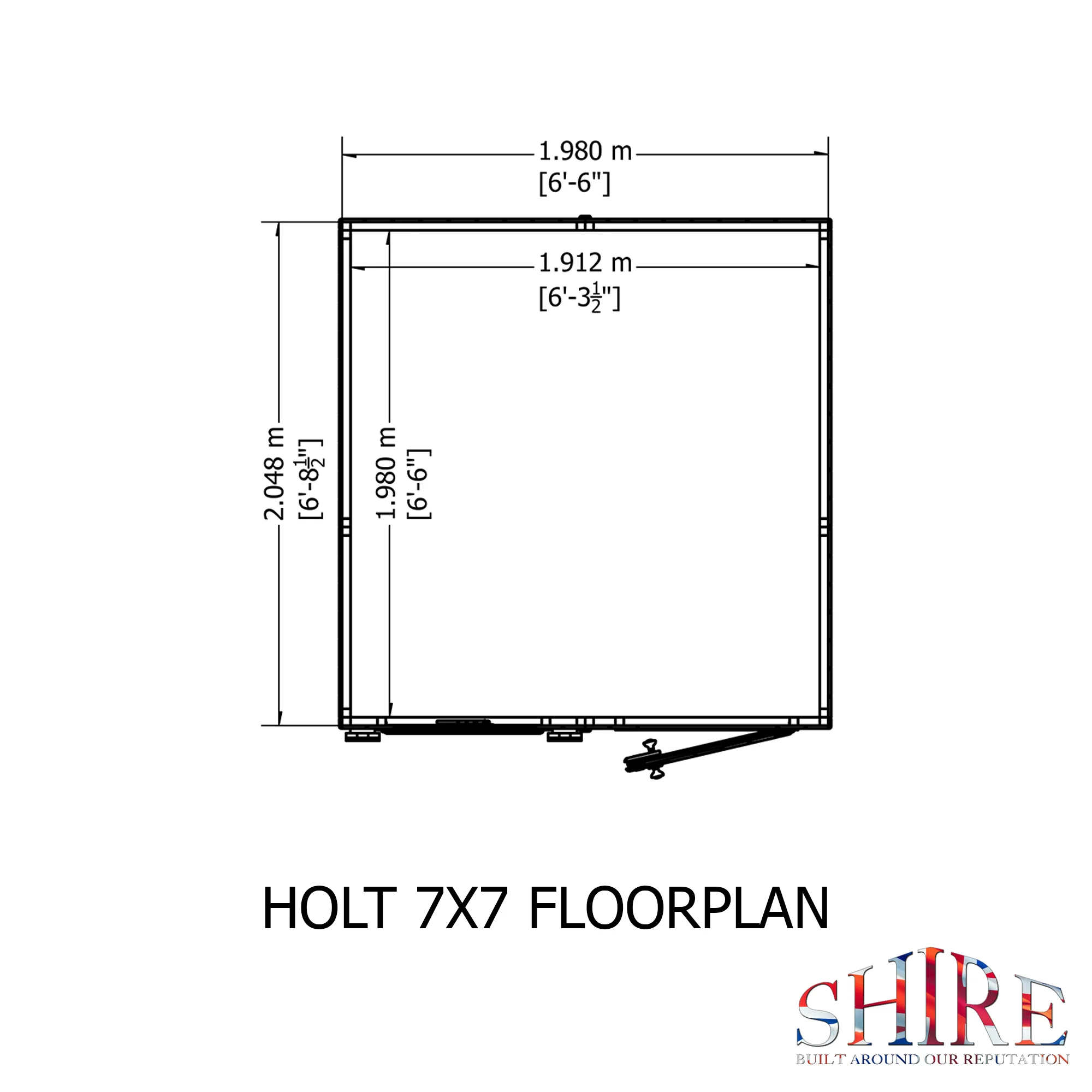 Shire Holt 7x7 Single Door Shed - Image 4