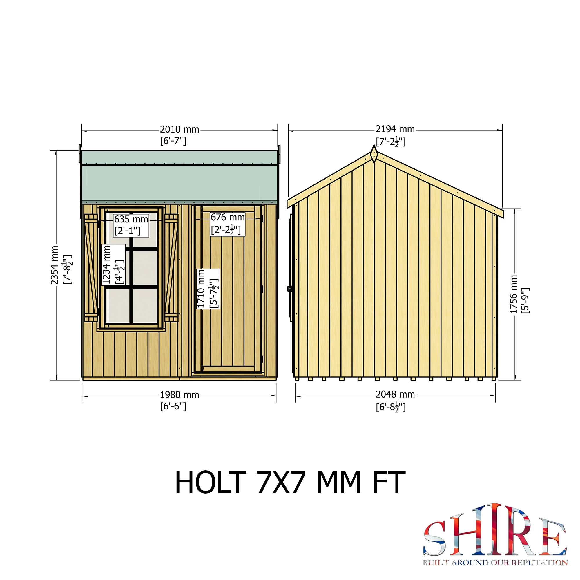Shire Holt 7x7 Single Door Shed - Image 5