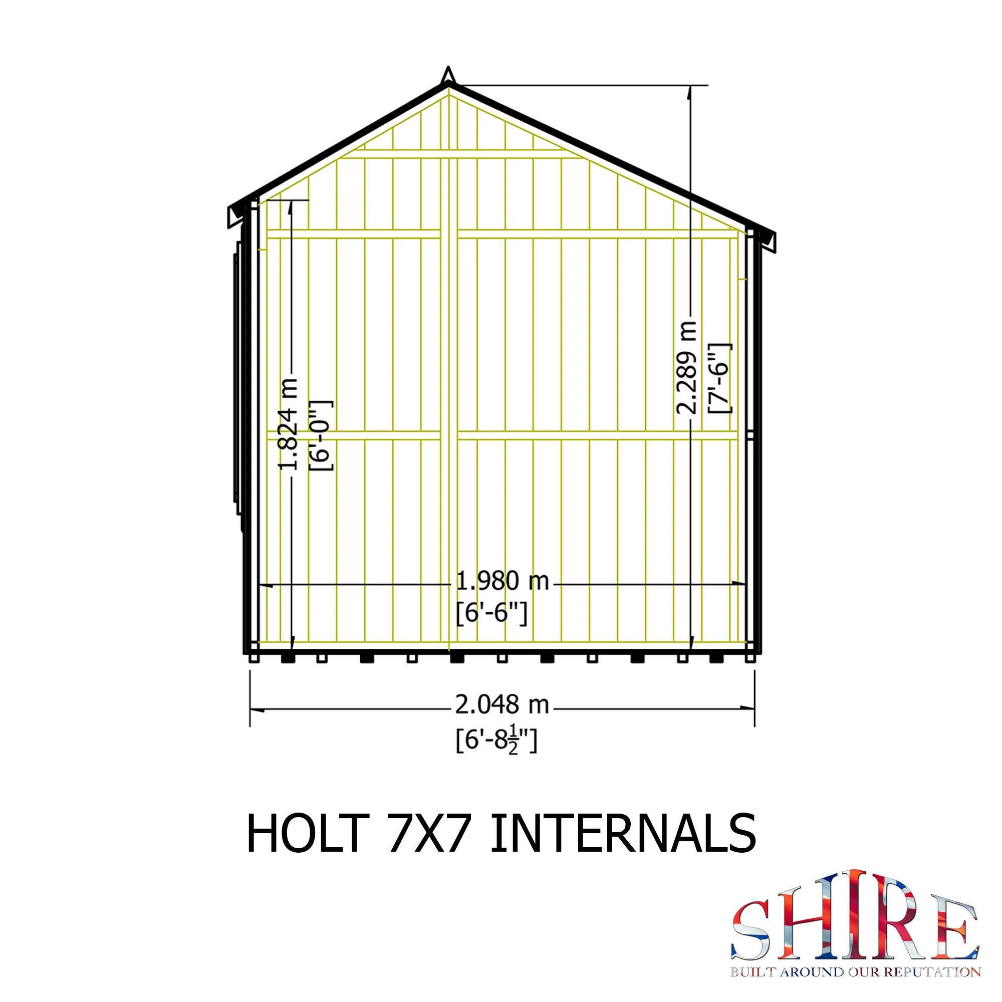 Shire Holt 7x7 Single Door Shed - Image 9
