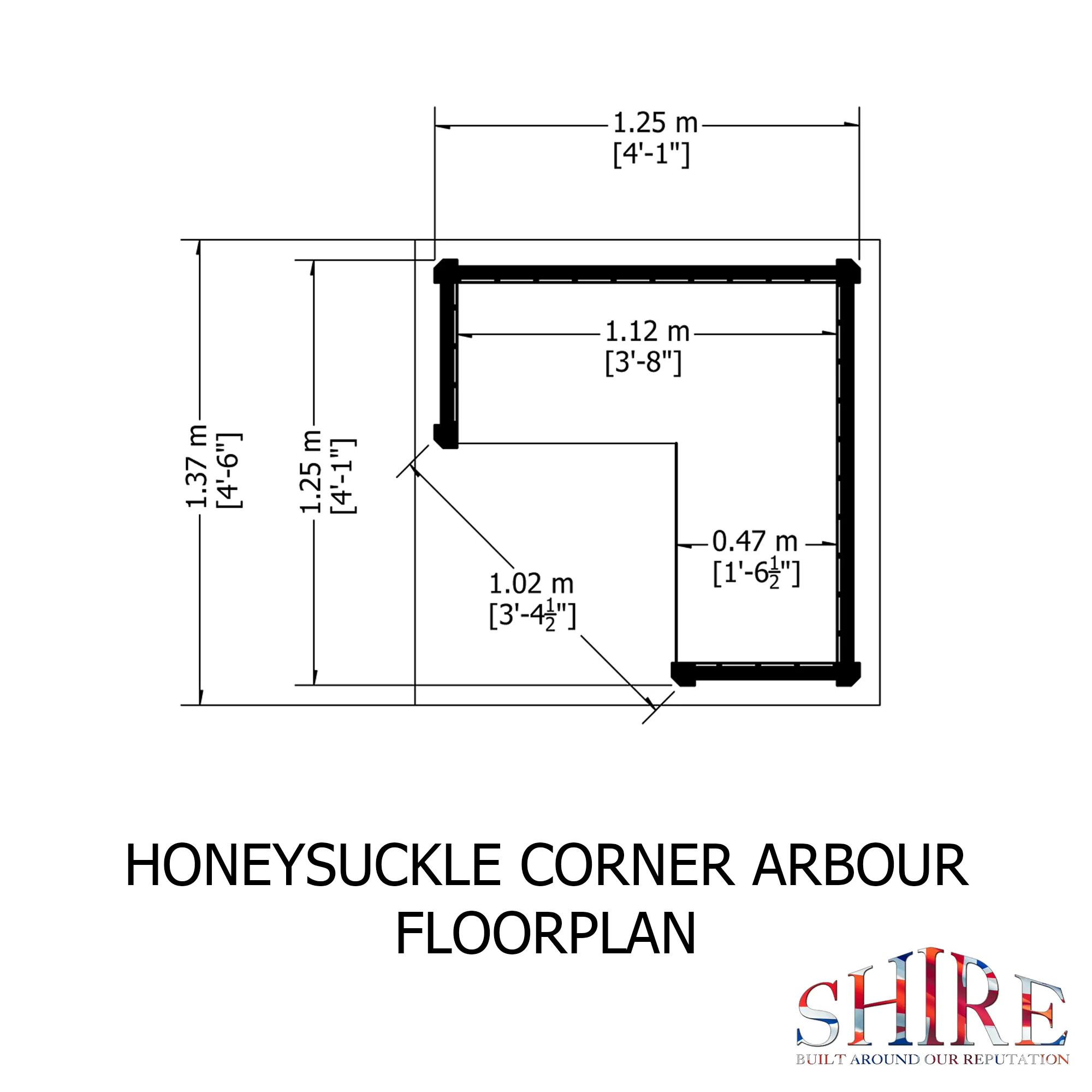 Shire Honeysuckle Corner Arbour - Image 3