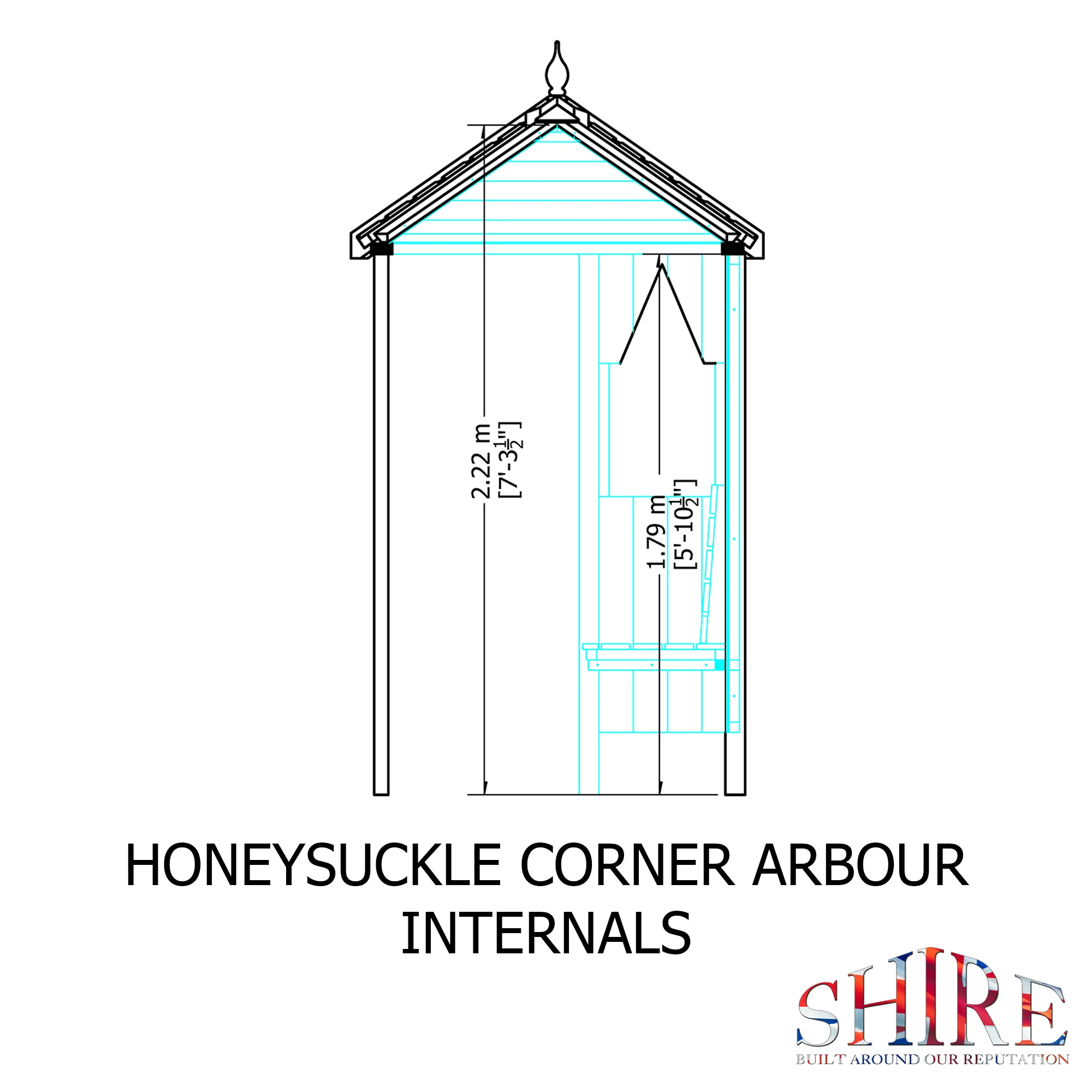 Shire Honeysuckle Corner Arbour - Image 7