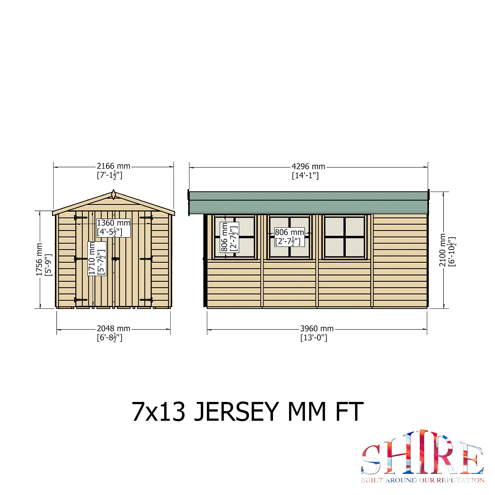 Shire Jersey Shed 7x13 - Image 5