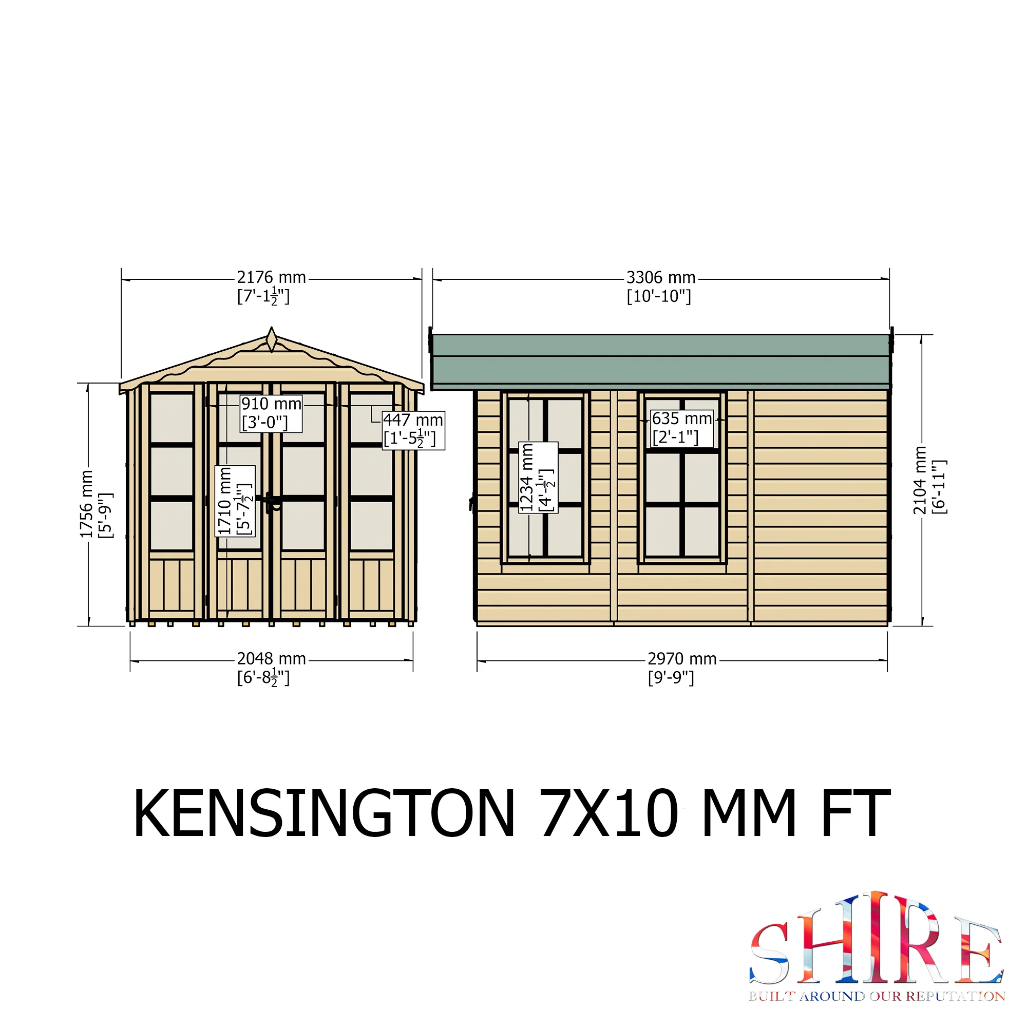 Shire Kensington 7x10 Summerhouse - Image 4