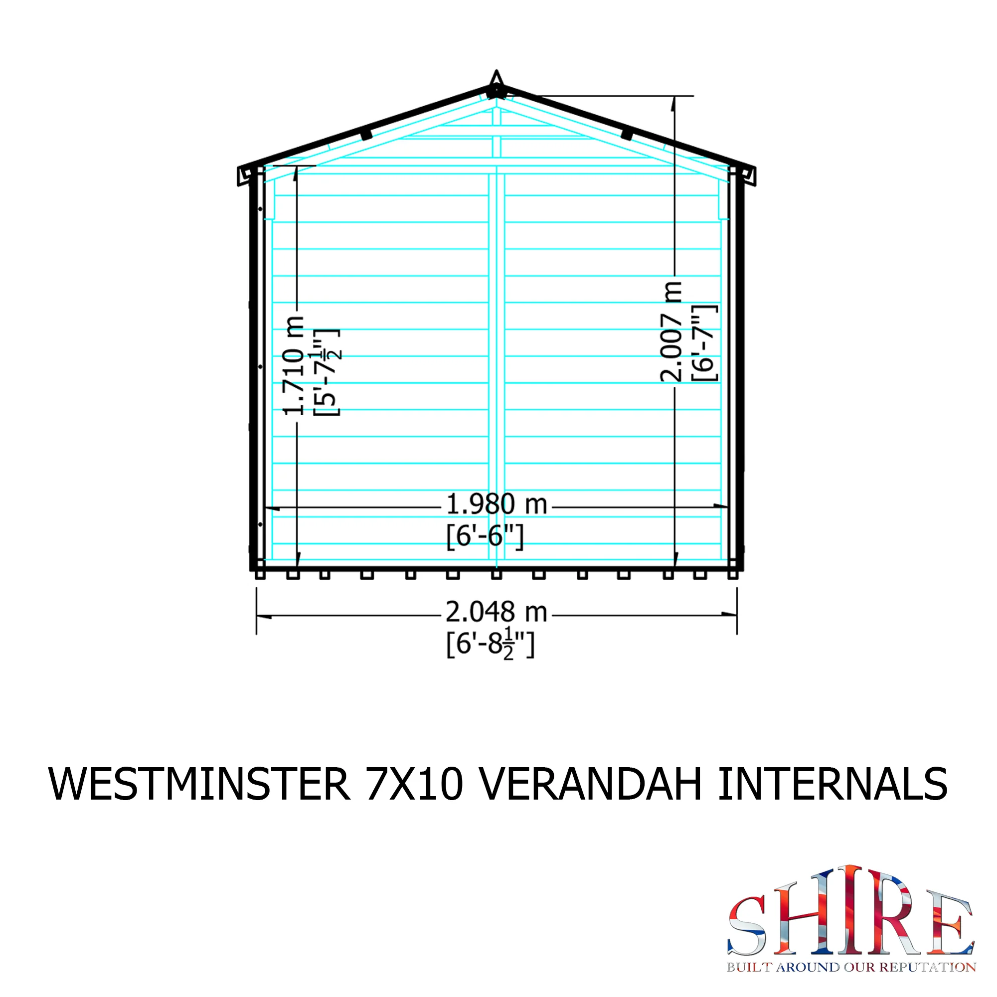 Shire Kensington 7x10 Summerhouse with Verandah - Image 9