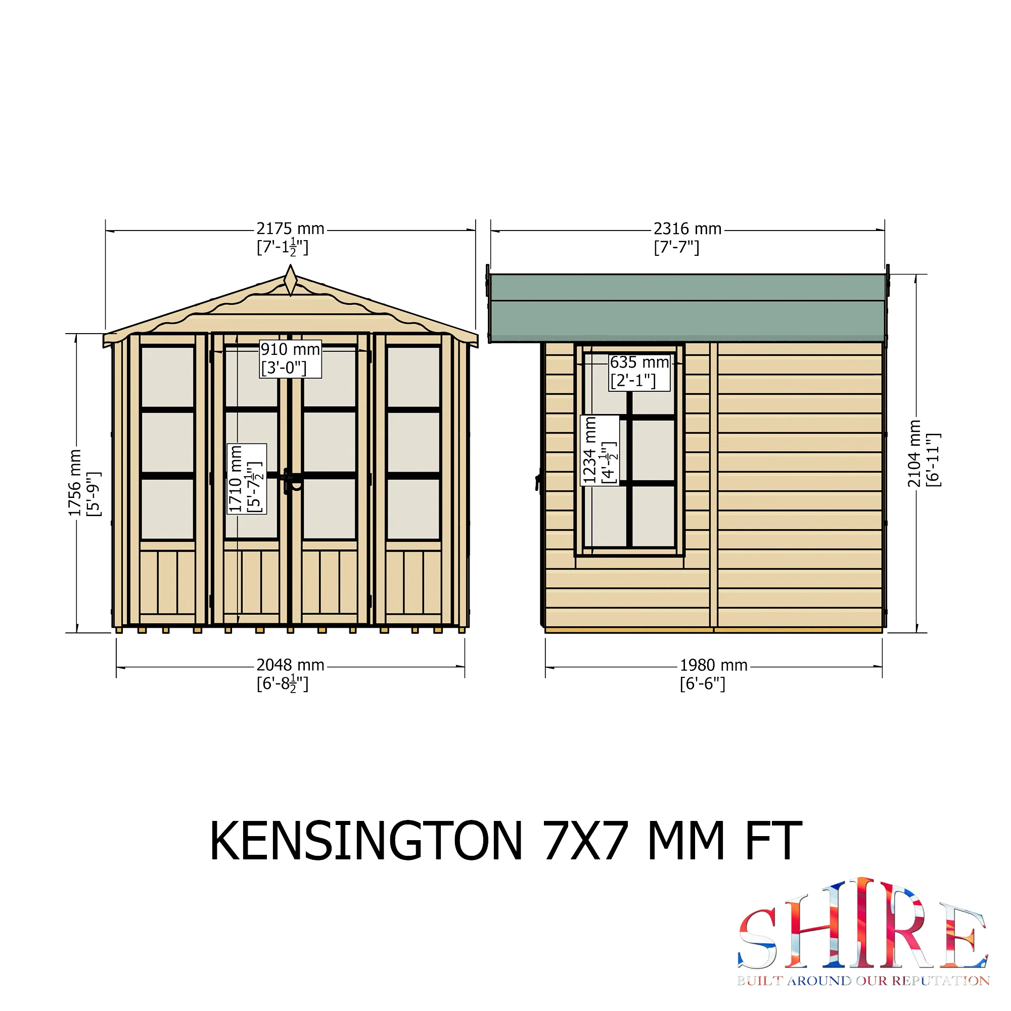 Shire Kensington Summerhouse 7x7 - Image 4