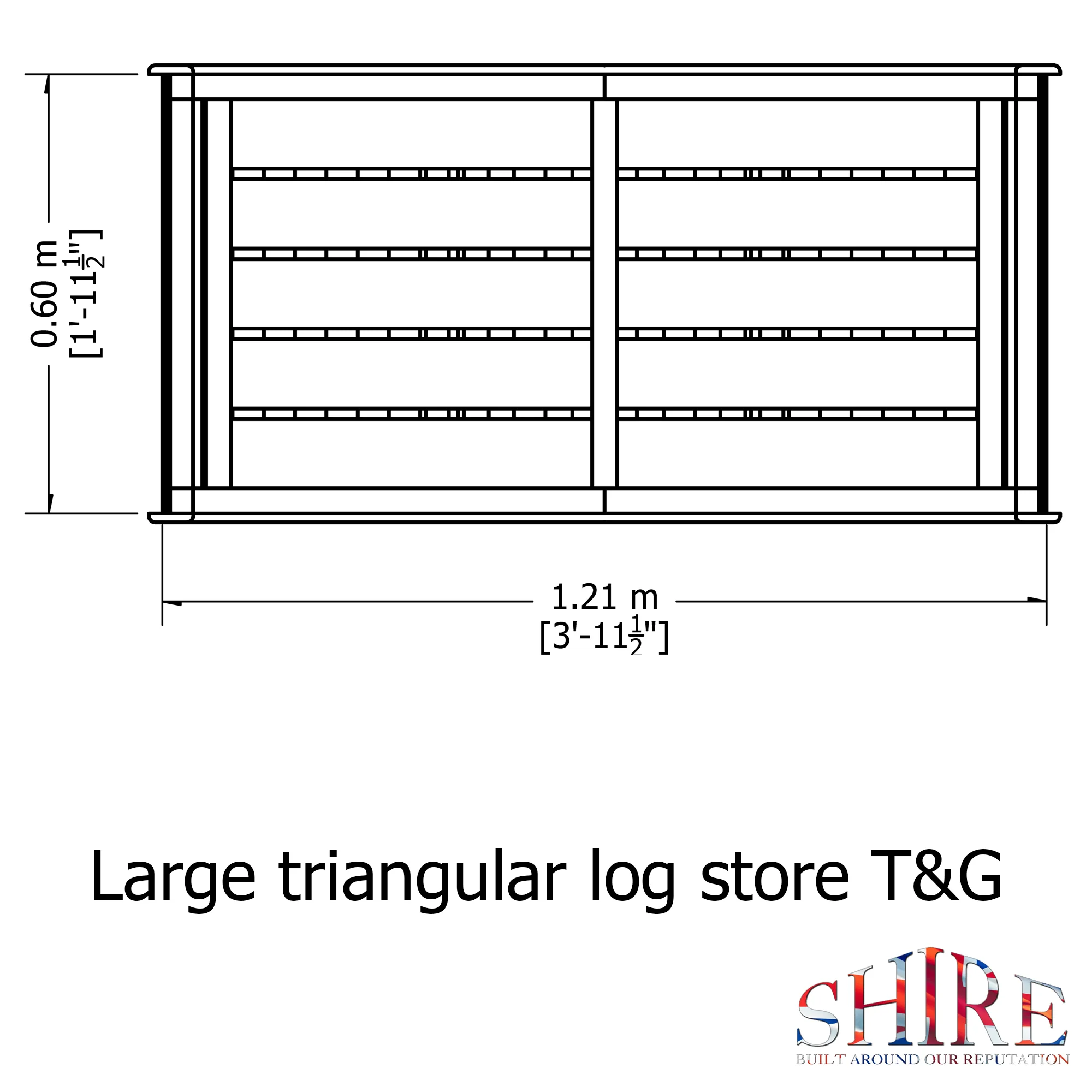 Shire Large Triangular Log Store T&G Pressure Treated - Image 5