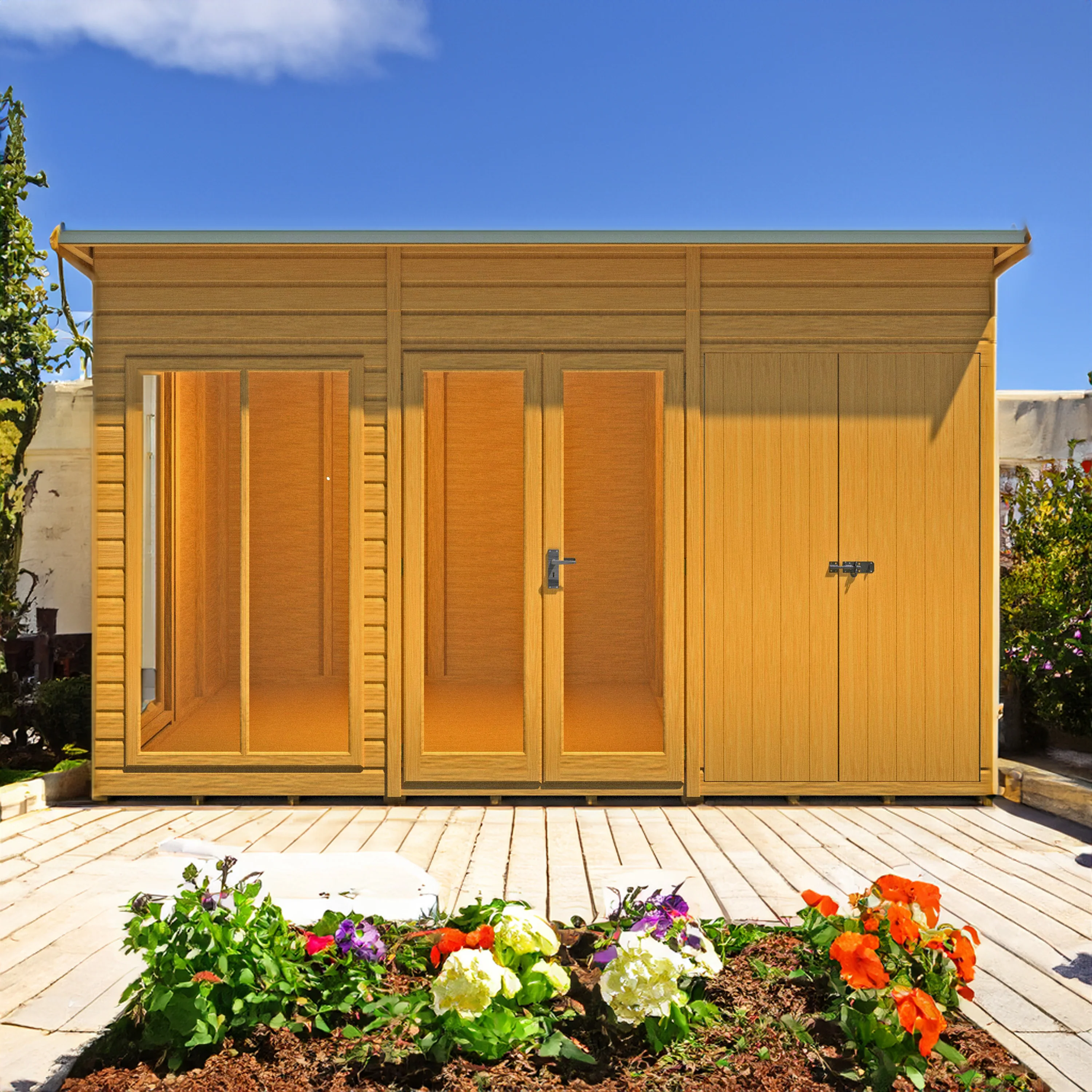 Shire Lela 12x8 Summerhouse with Storage Shed