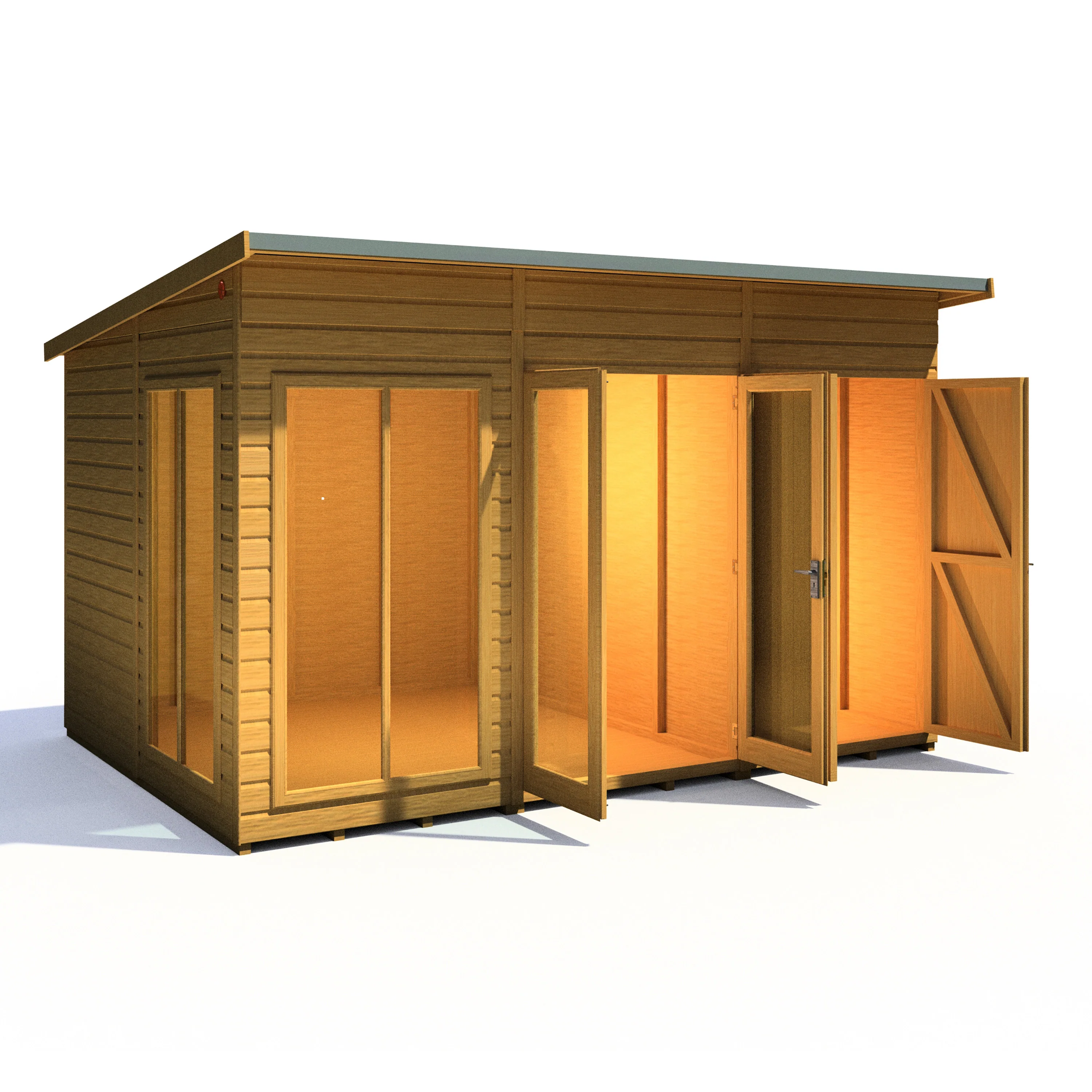 Shire Lela 12x8 Summerhouse with Storage Shed - Image 2