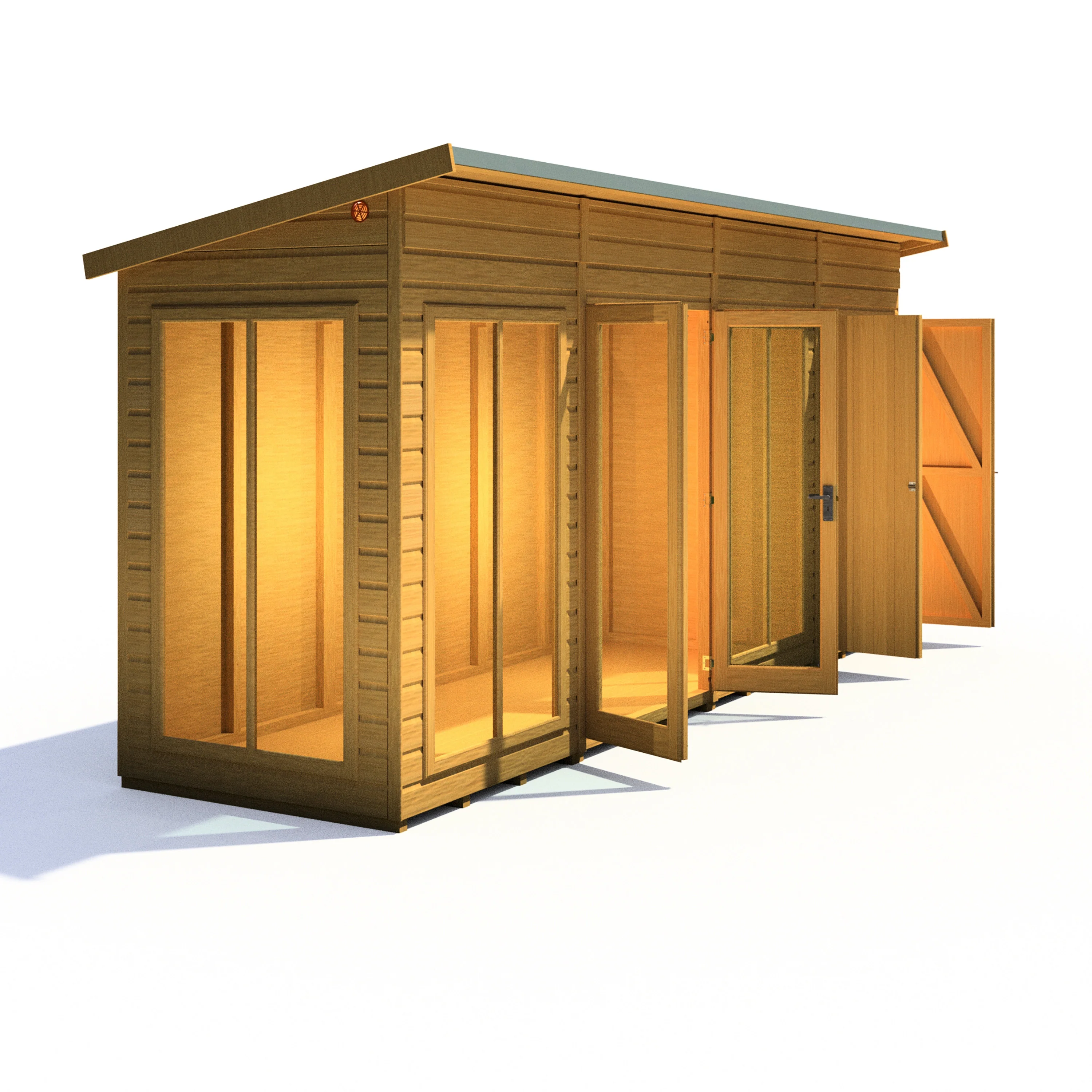 Shire Lela 16x4 Summerhouse with Storage Shed - Image 6