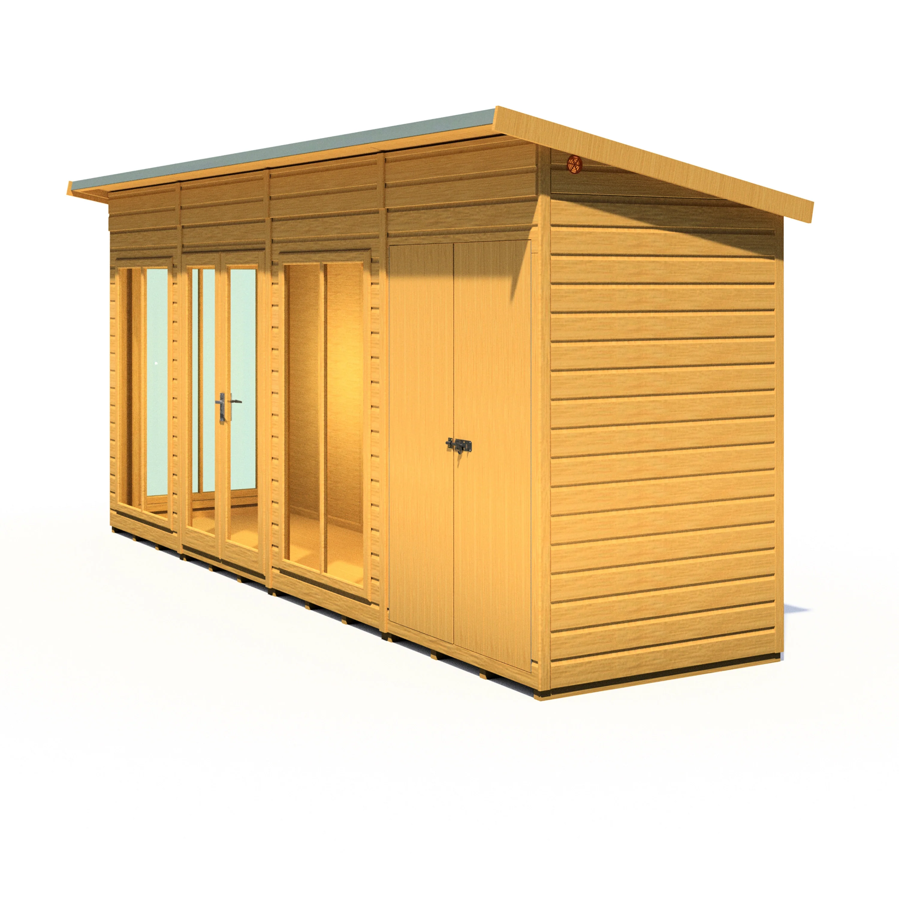 Shire Lela 16x4 Summerhouse with Storage Shed - Image 7