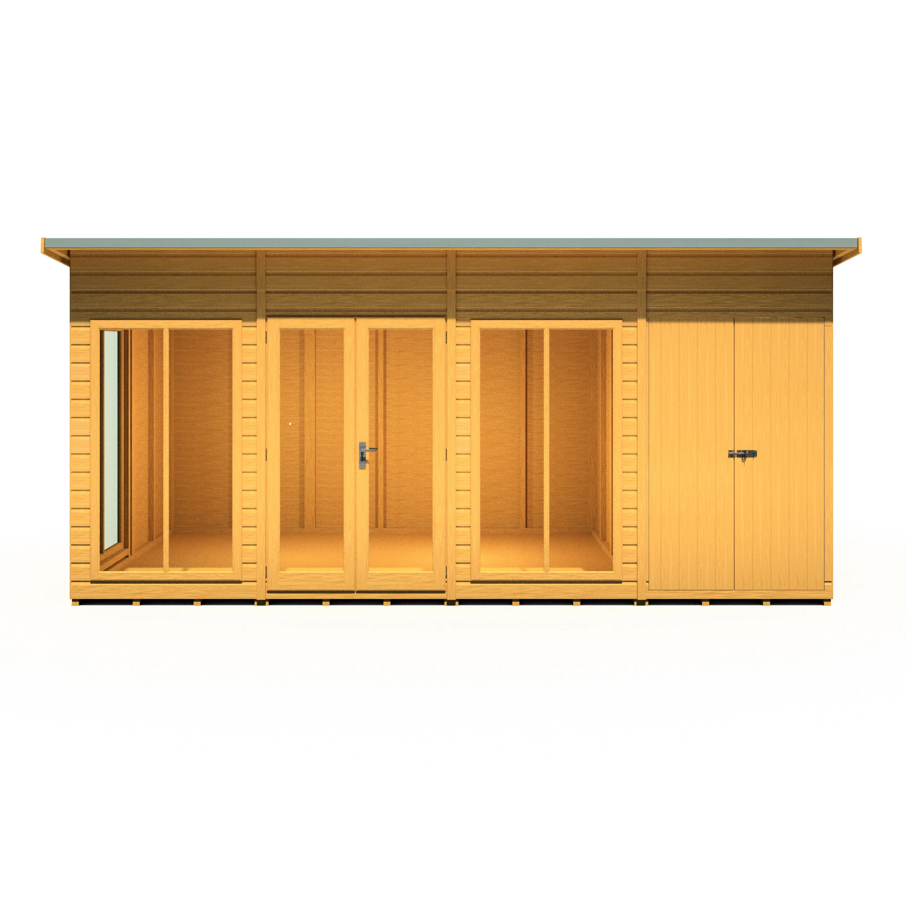 Shire Lela 16x8 Summerhouse with Storage Shed - Image 2