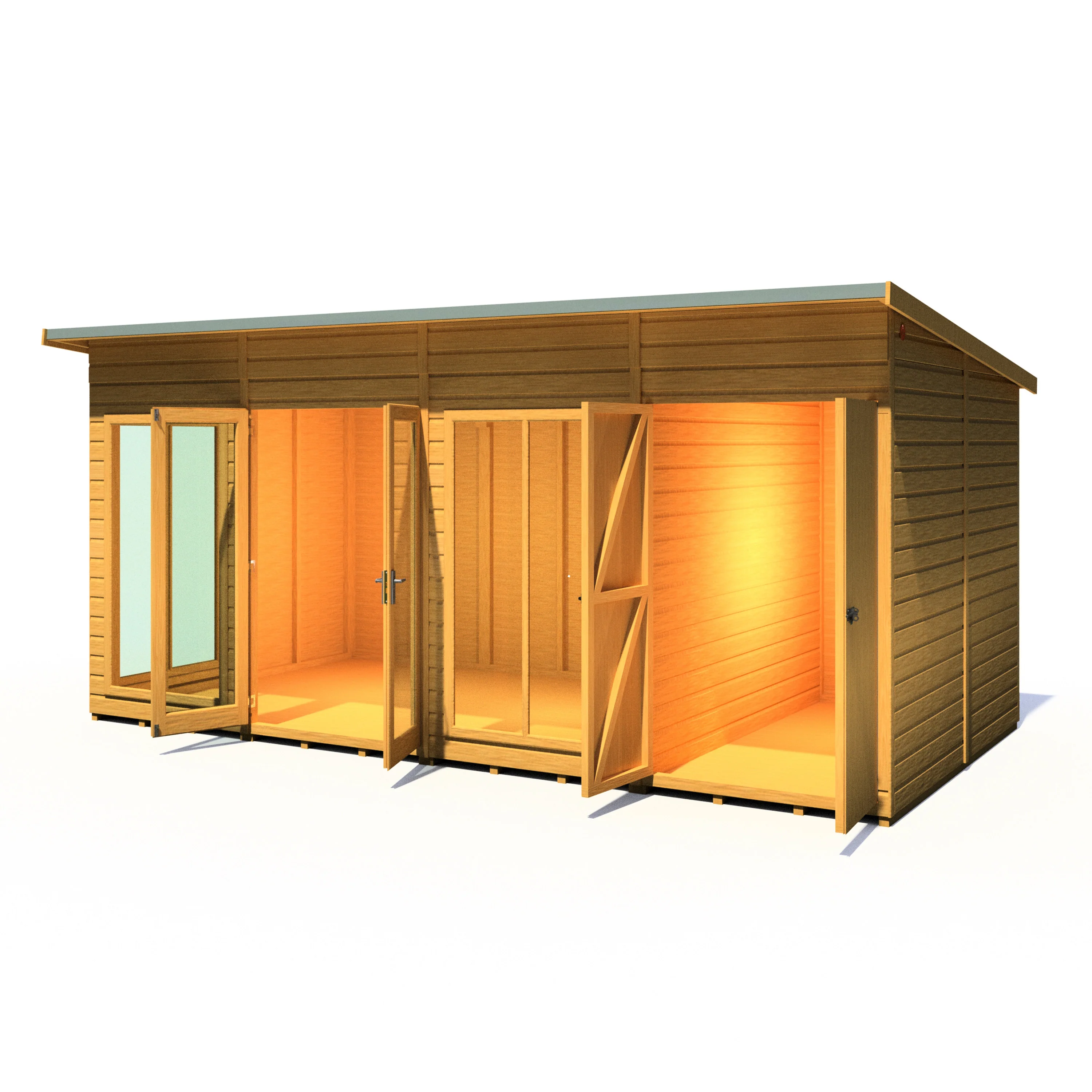 Shire Lela 16x8 Summerhouse with Storage Shed - Image 5