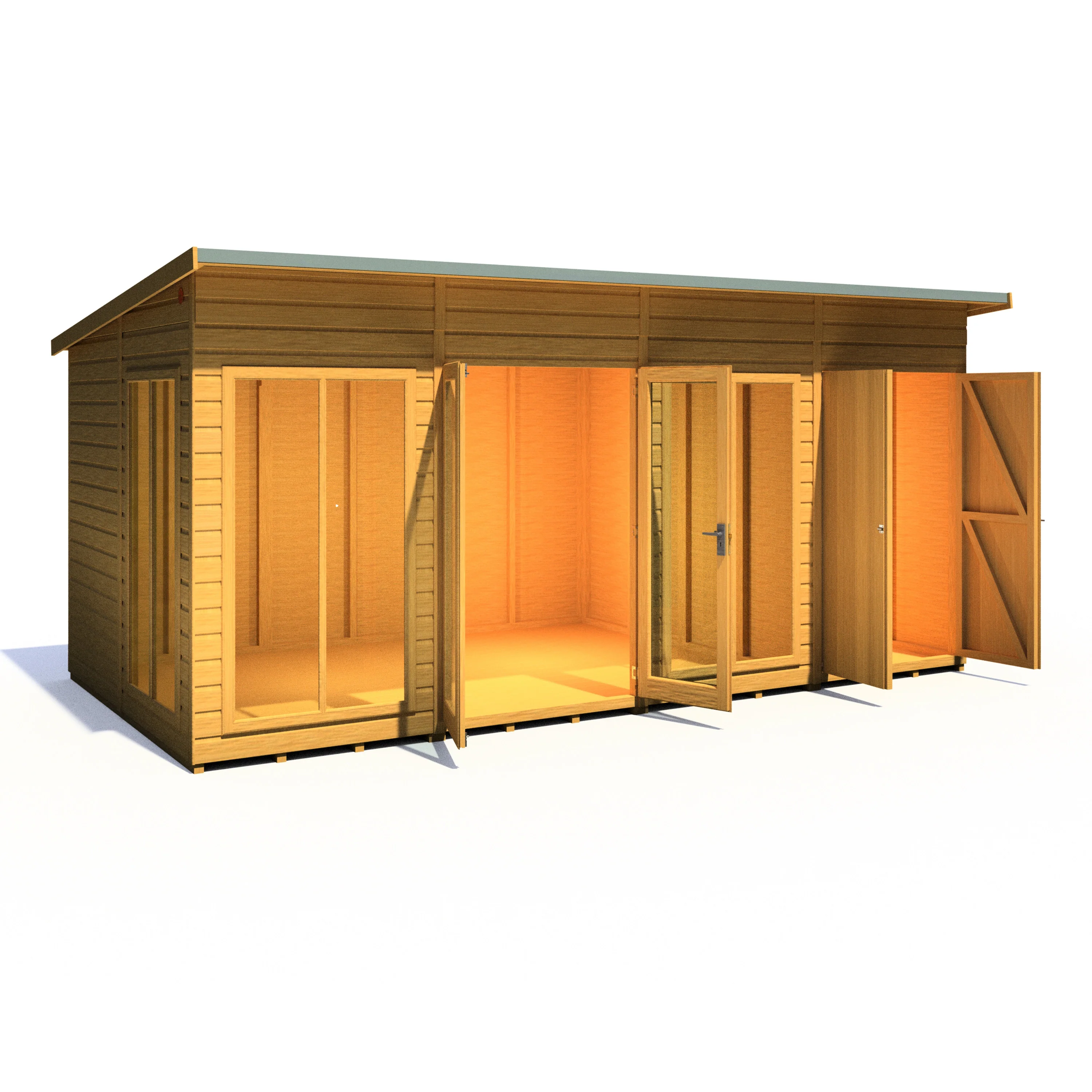 Shire Lela 16x8 Summerhouse with Storage Shed - Image 7