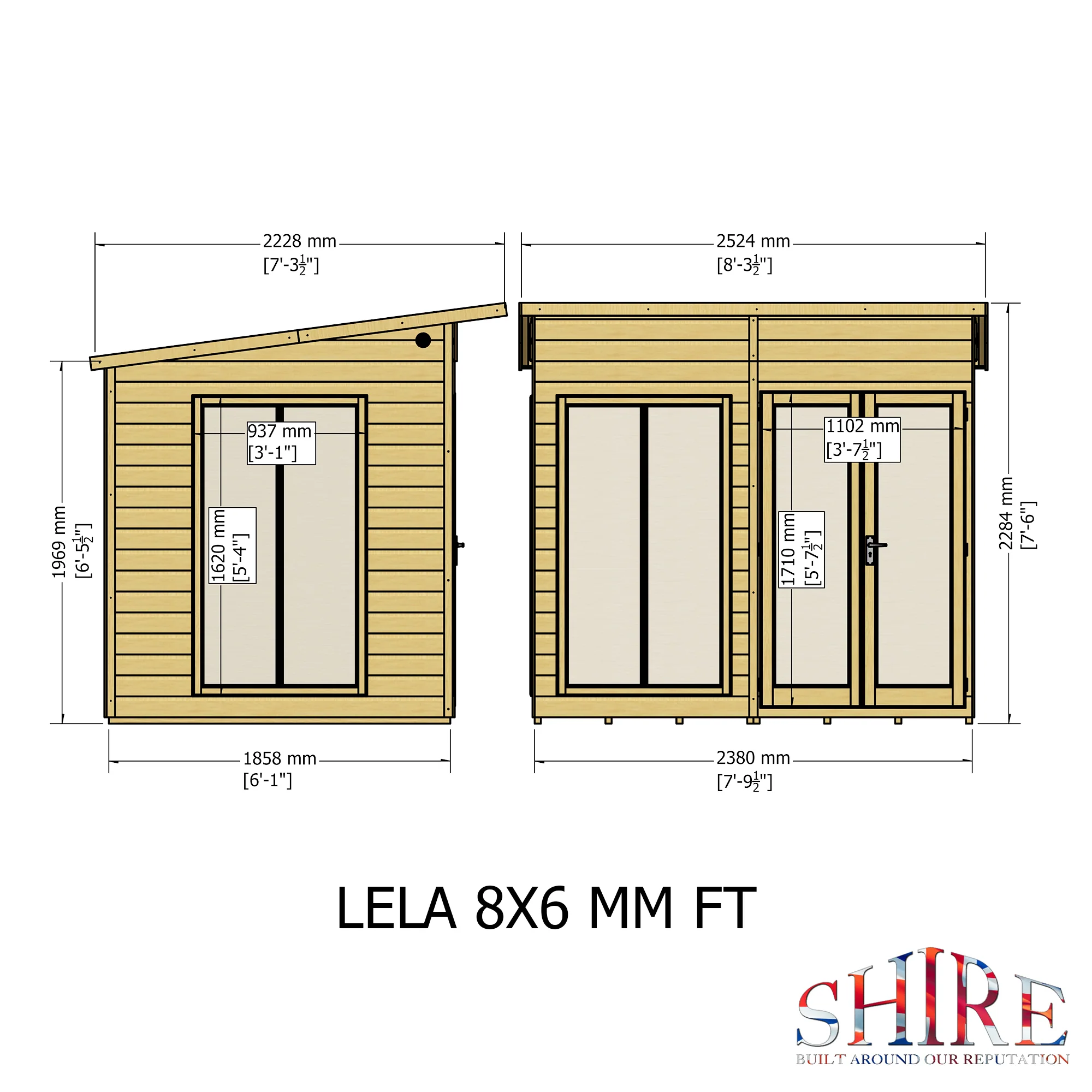 Shire Lela 8 x 6 ft Summerhouse - Image 4