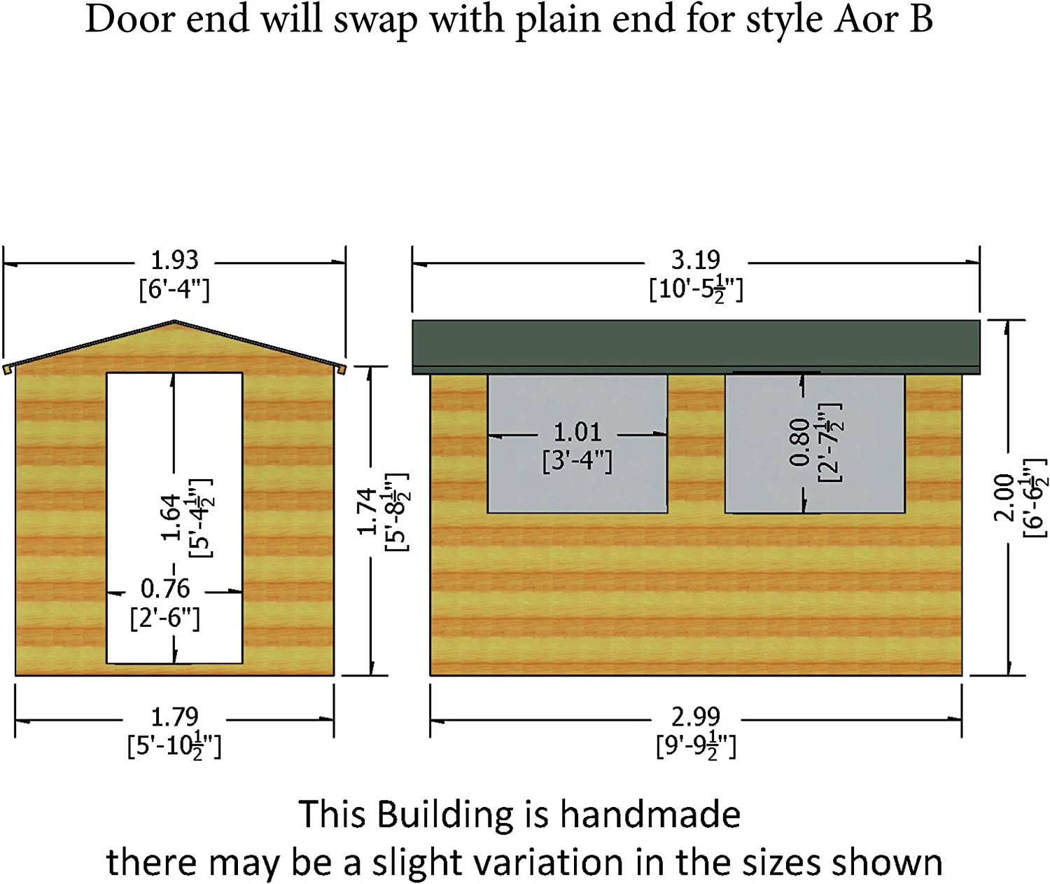 Shire Lewis 10x6 Single Door Shed - Image 4