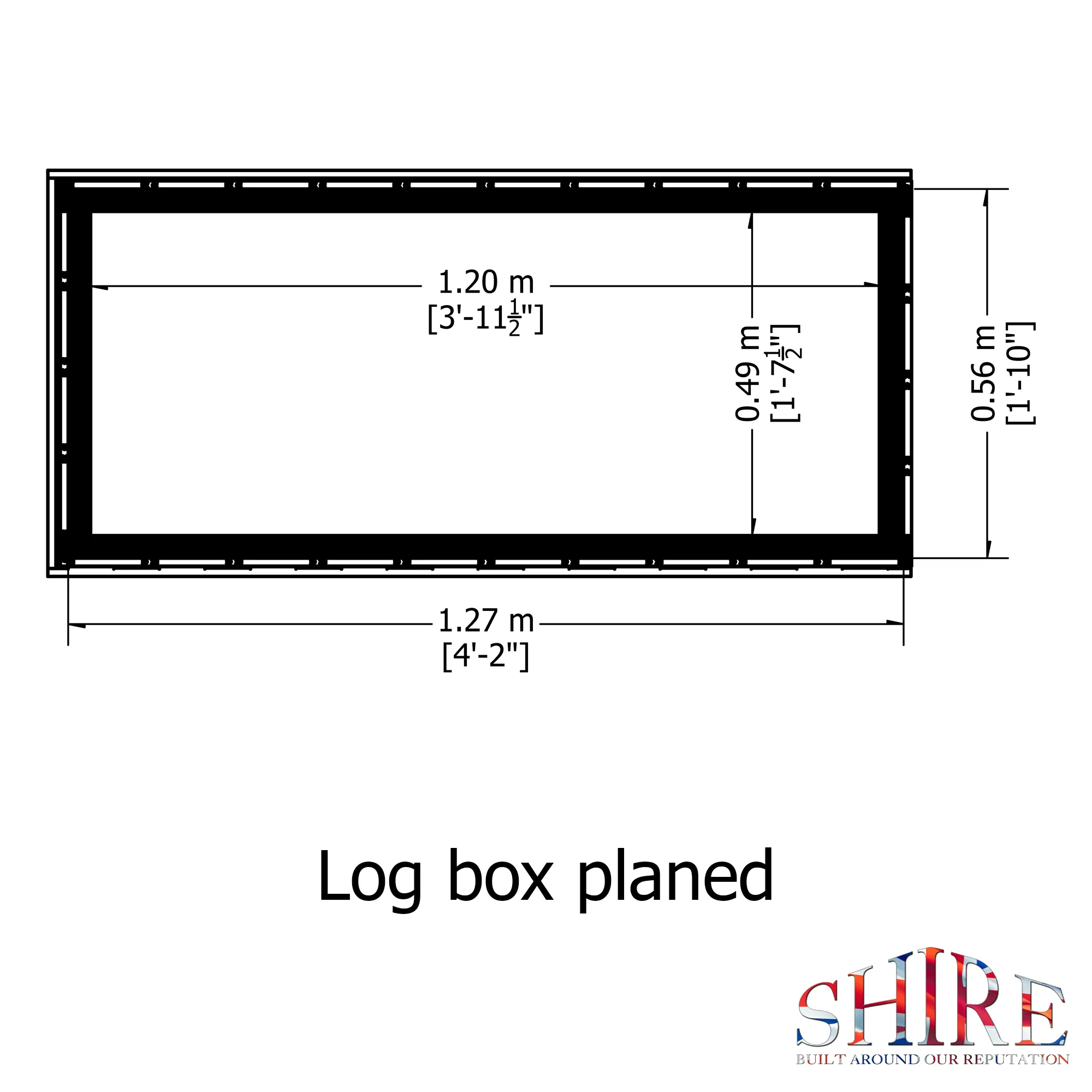 Shire Log Box Planed Timbers Pressure Treated - Image 4