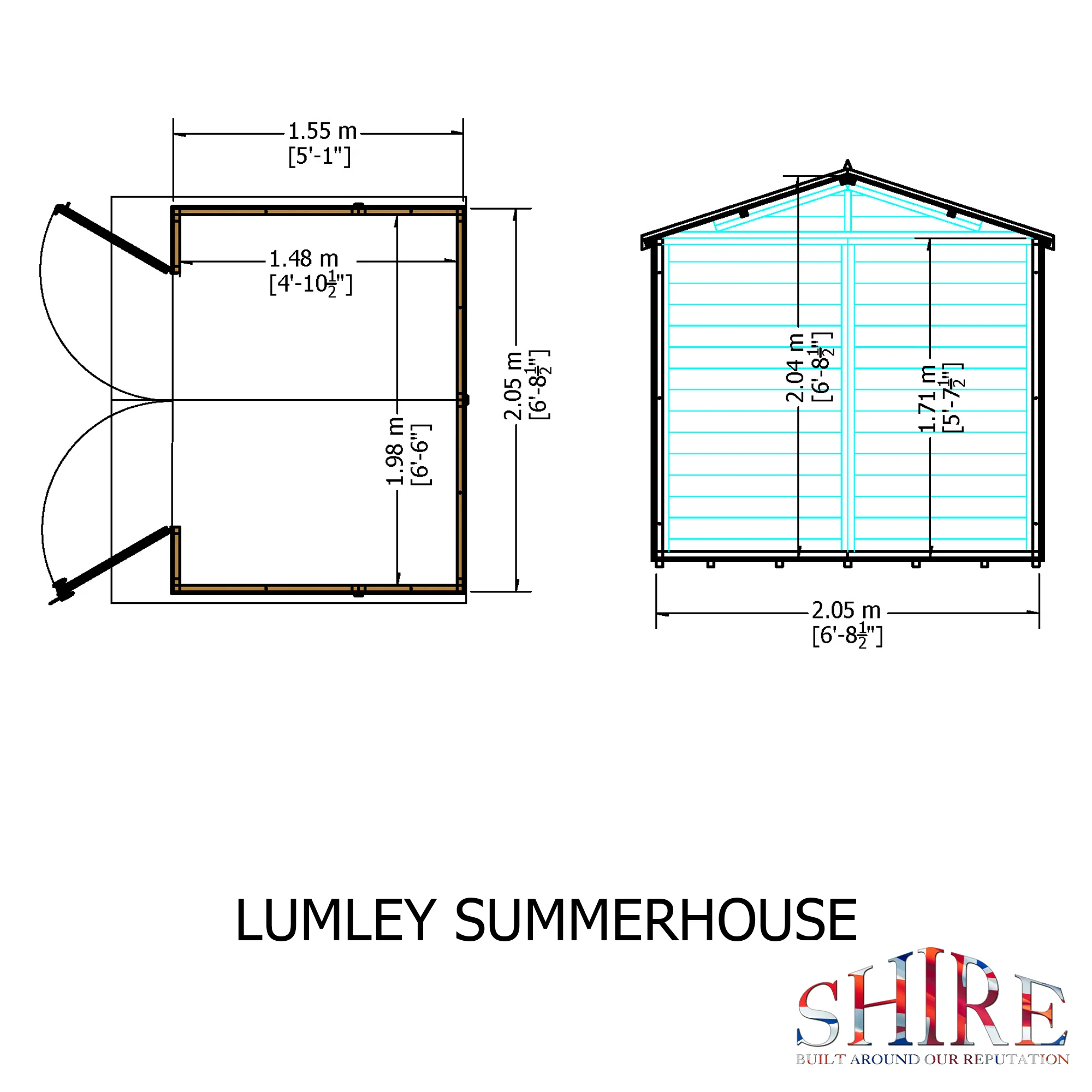 Shire Lumley 7x5 Summerhouse - Image 3