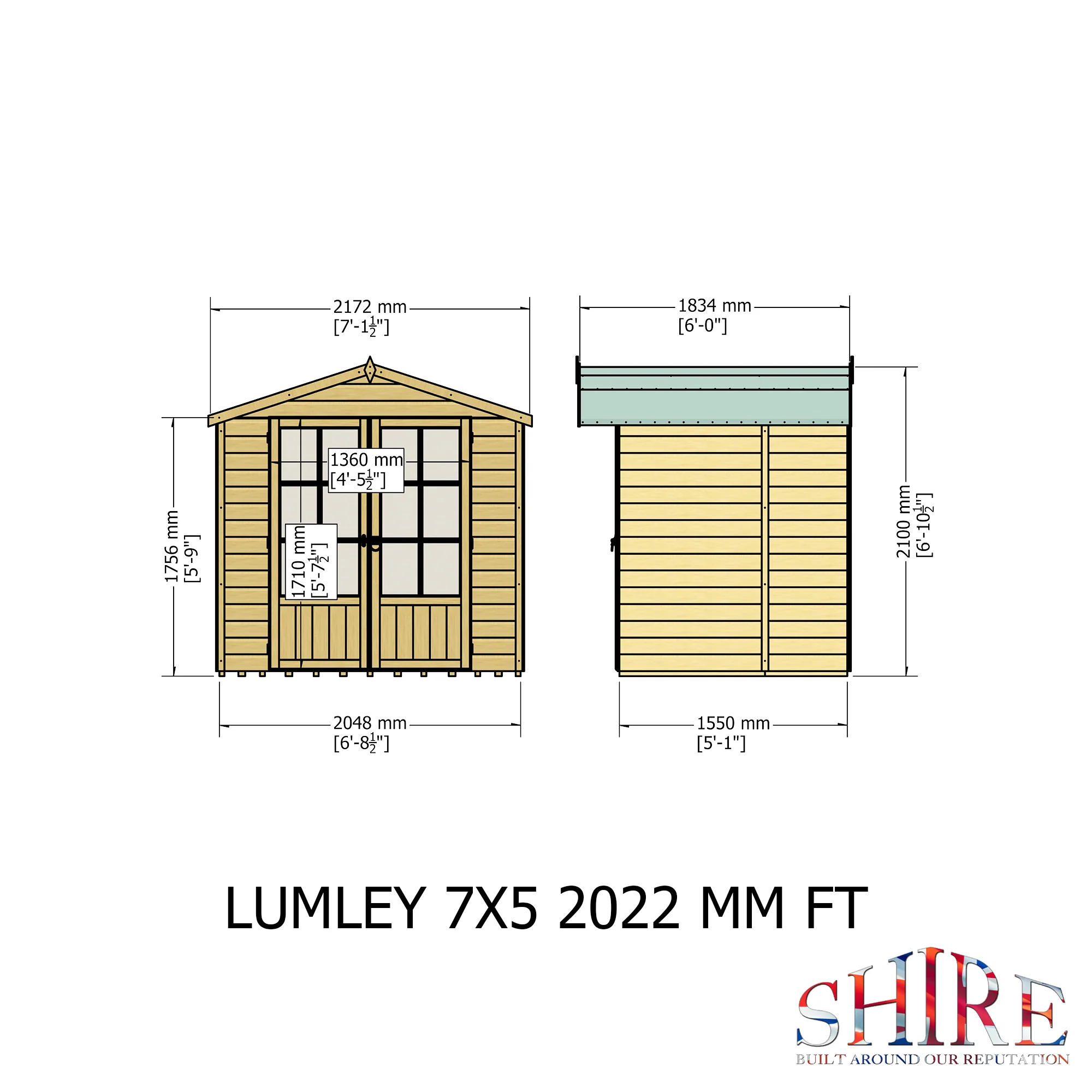 Shire Lumley 7x5 Summerhouse - Image 4