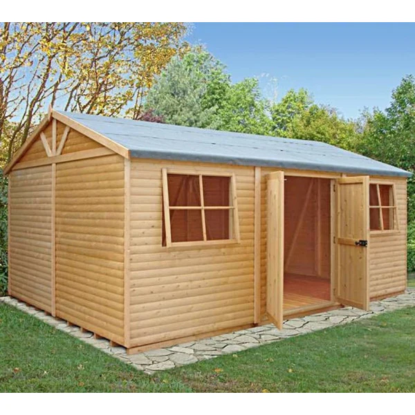 Shire Mammoth Loglap Double Door Shed - 12x12