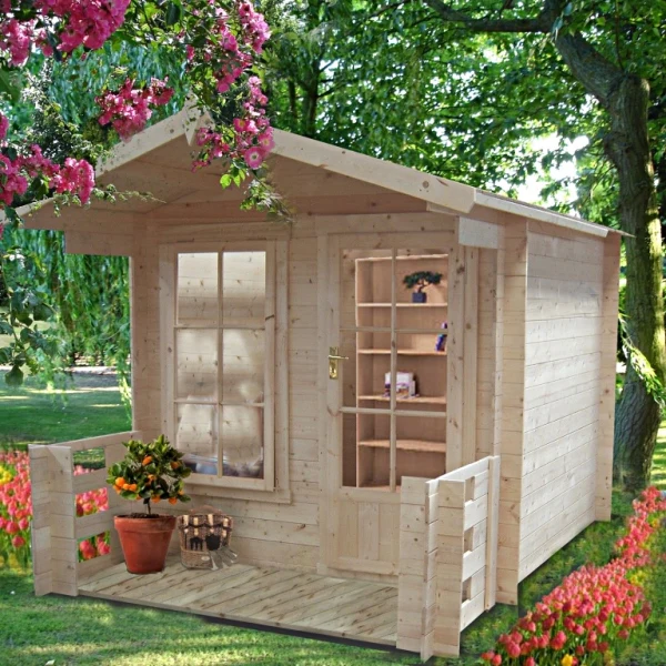 Shire Maulden 8x8 19mm Log Cabin with Veranda