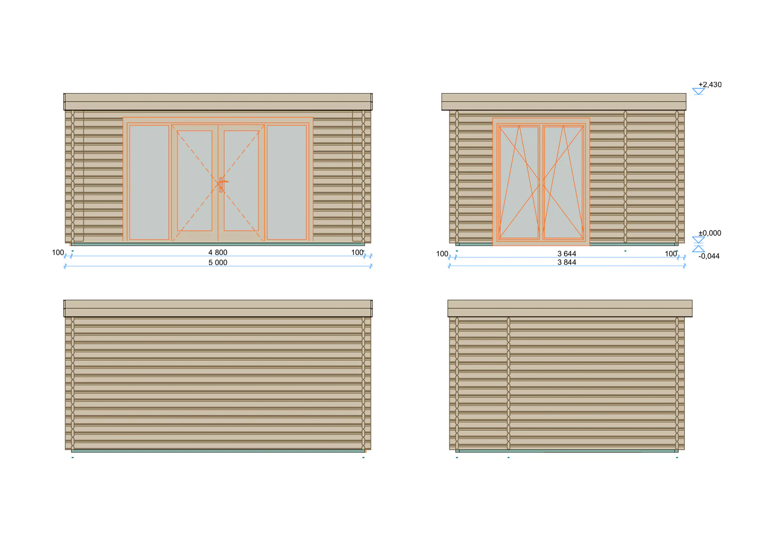 Shire Nuuk 16x13 44mm Log Cabin - Image 6