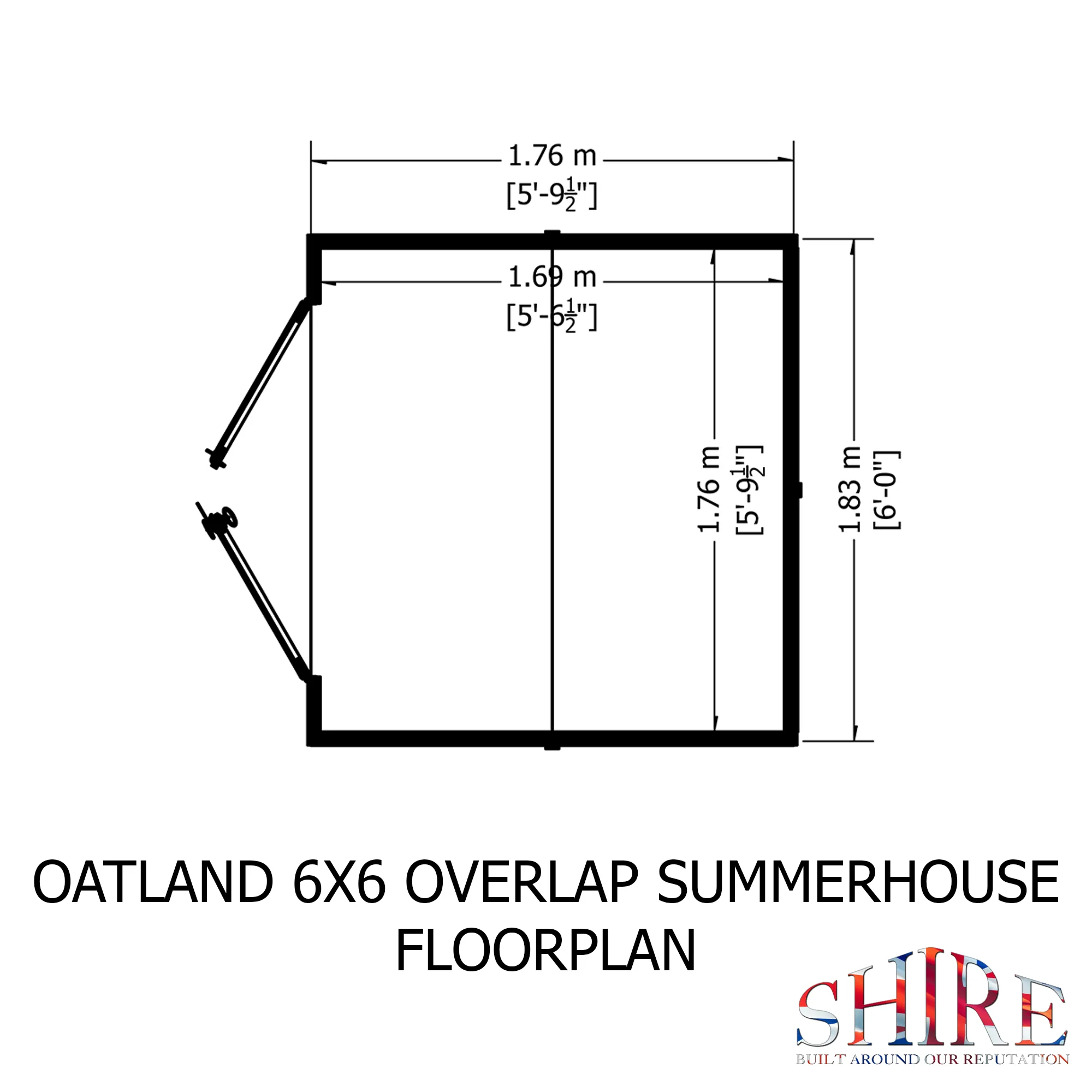 Shire Oatland Overlap Summerhouse 6x6 - Image 3