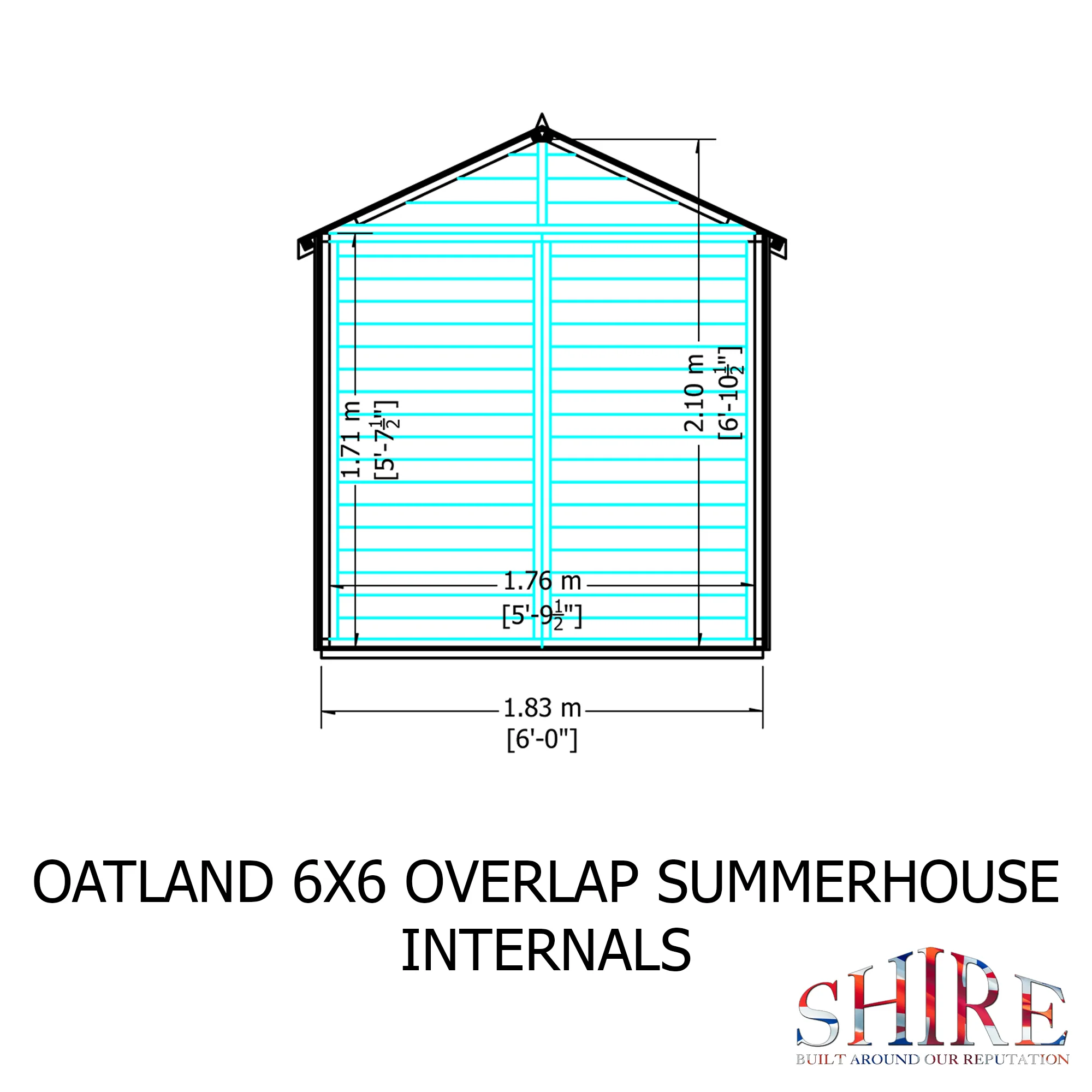 Shire Oatland Overlap Summerhouse 6x6 - Image 9
