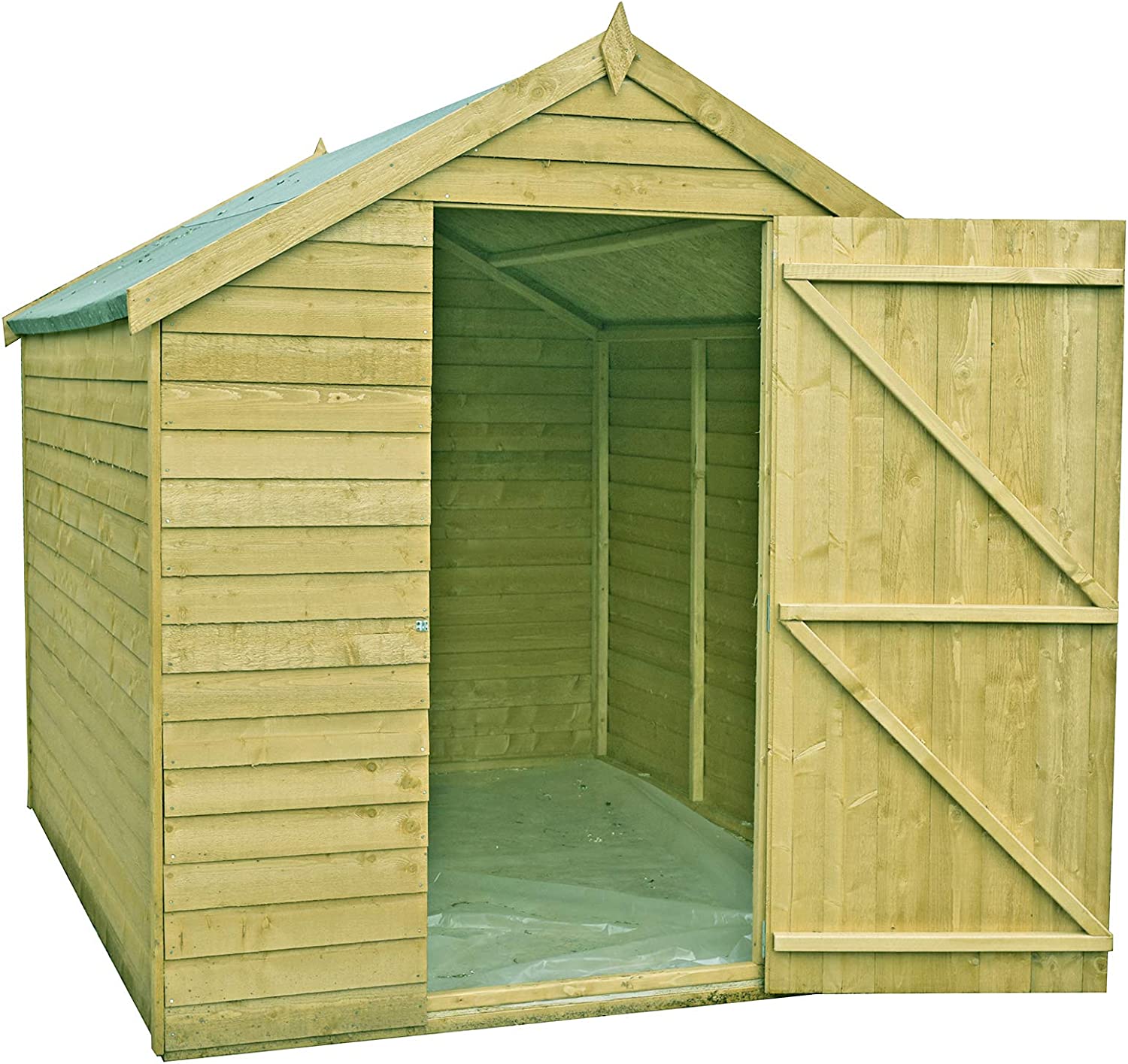 Garden Value Overlap 7 x 5 Pressure Treated Shed - Image 2