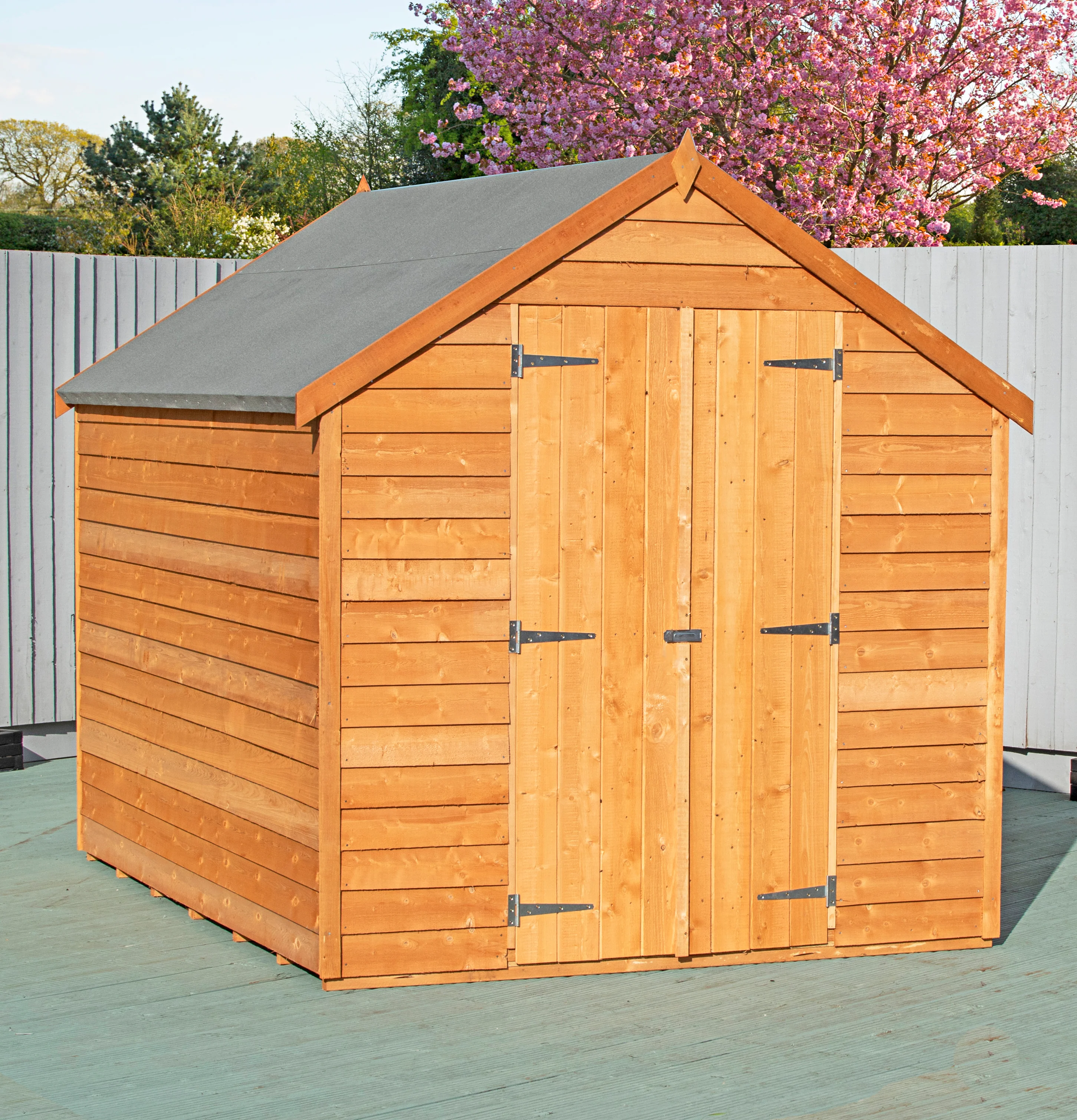 Garden Value Overlap 8 x 6 Double Door Shed With Window - Image 4