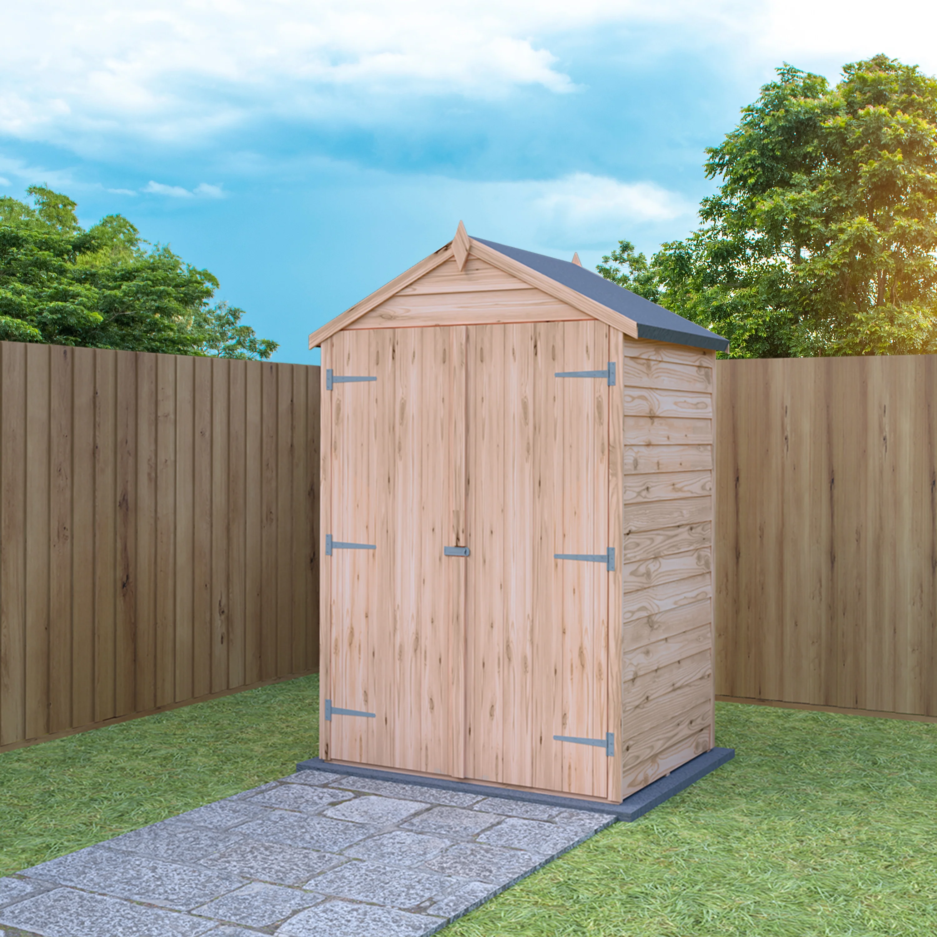 Garden Value Overlap 4 x 3 Double Door Shed - Image 5