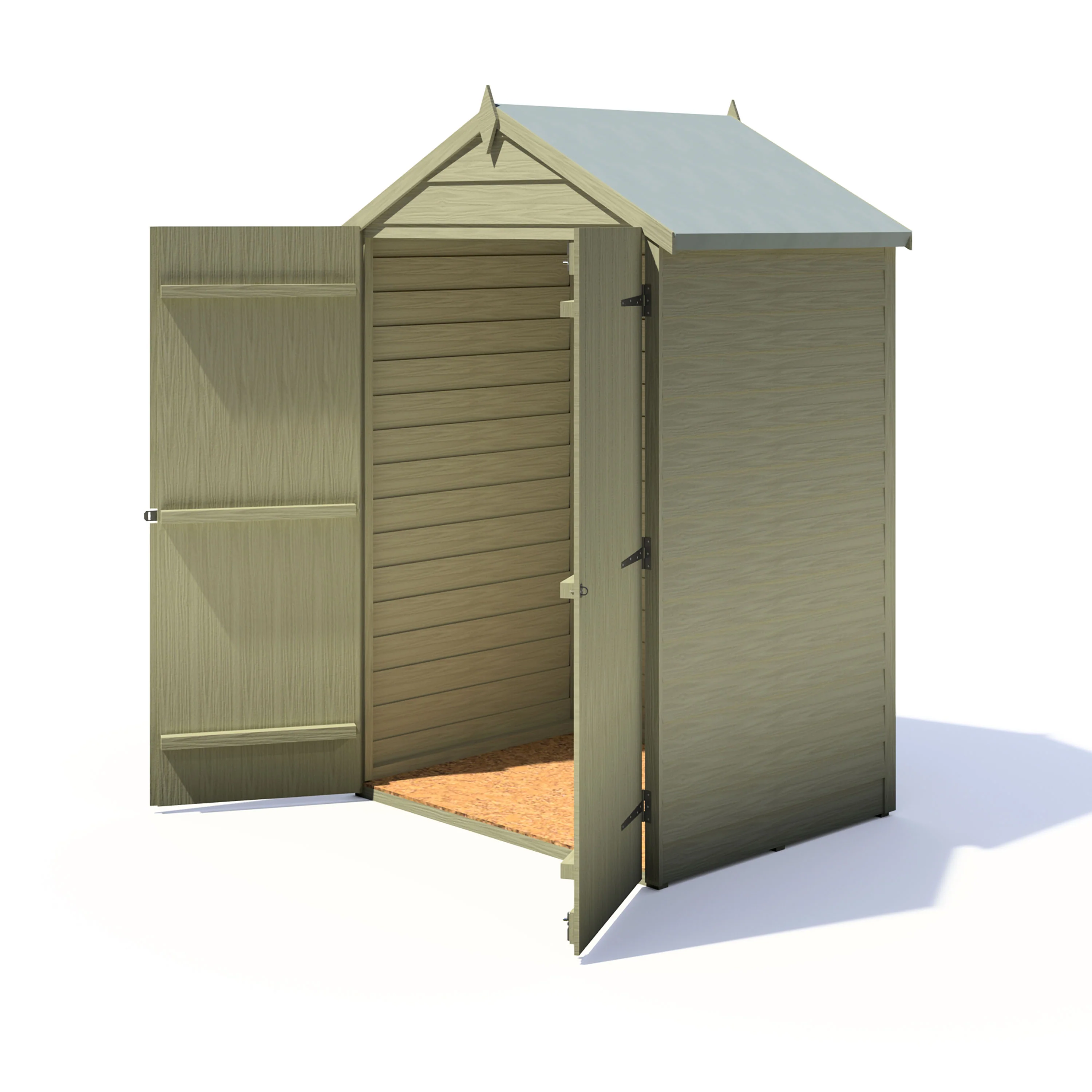 Garden Value Overlap 4 x 3 Pressure Treated Shed - Image 3