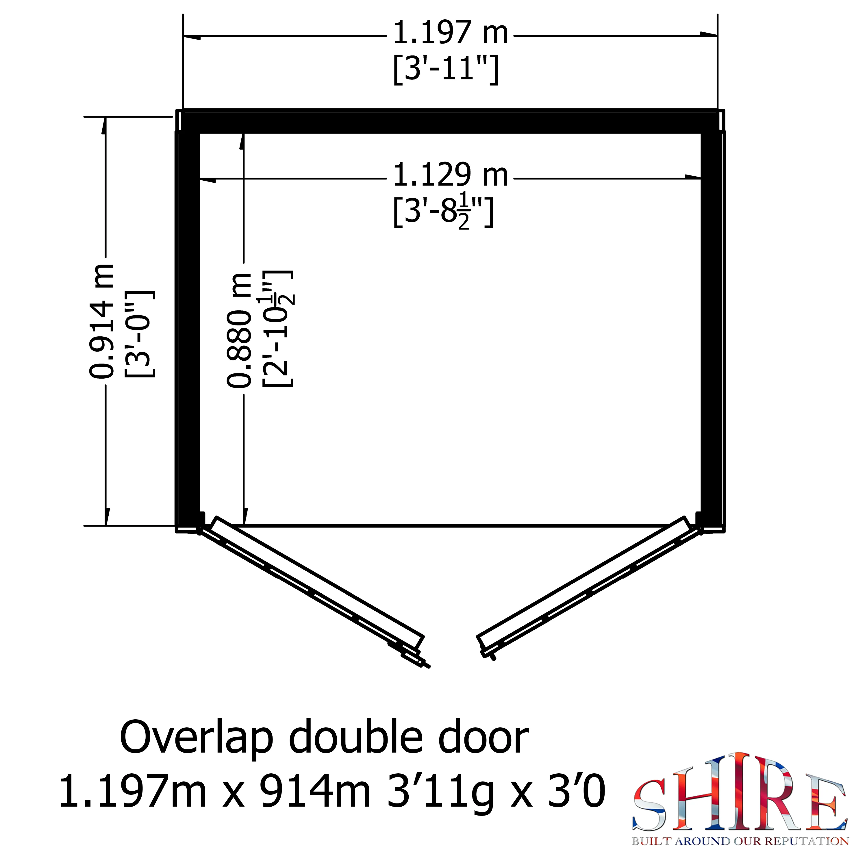 Garden Value Overlap 4 x 3 Pressure Treated Shed - Image 4