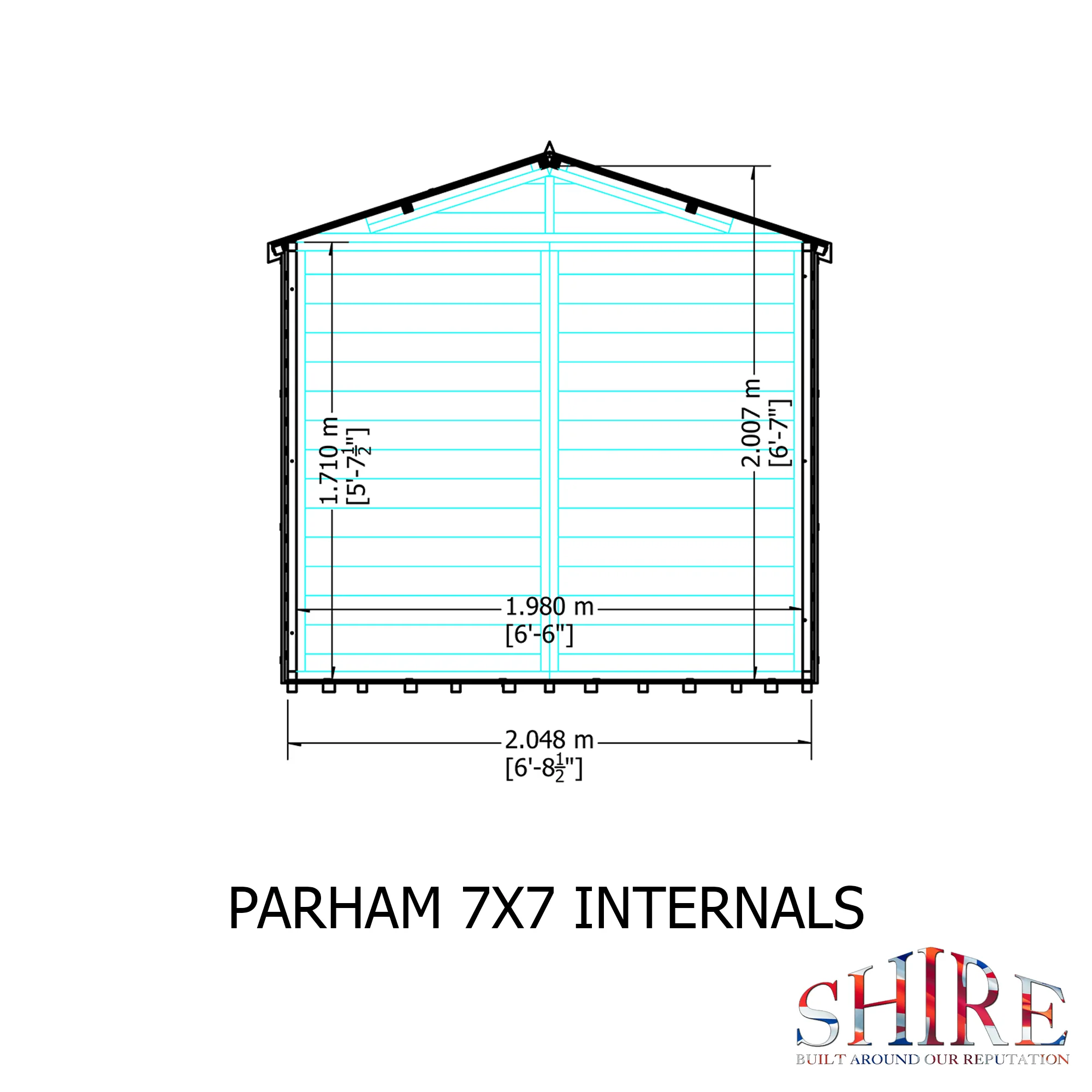 Shire Parham 7x7 Summerhouse with Verandah - Image 8