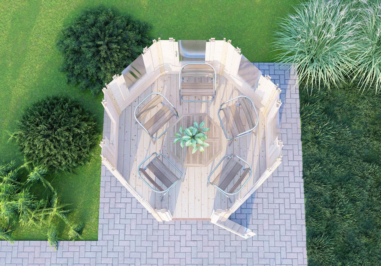 Shire Pavillion 10x10 44mm Log Cabin - Image 2