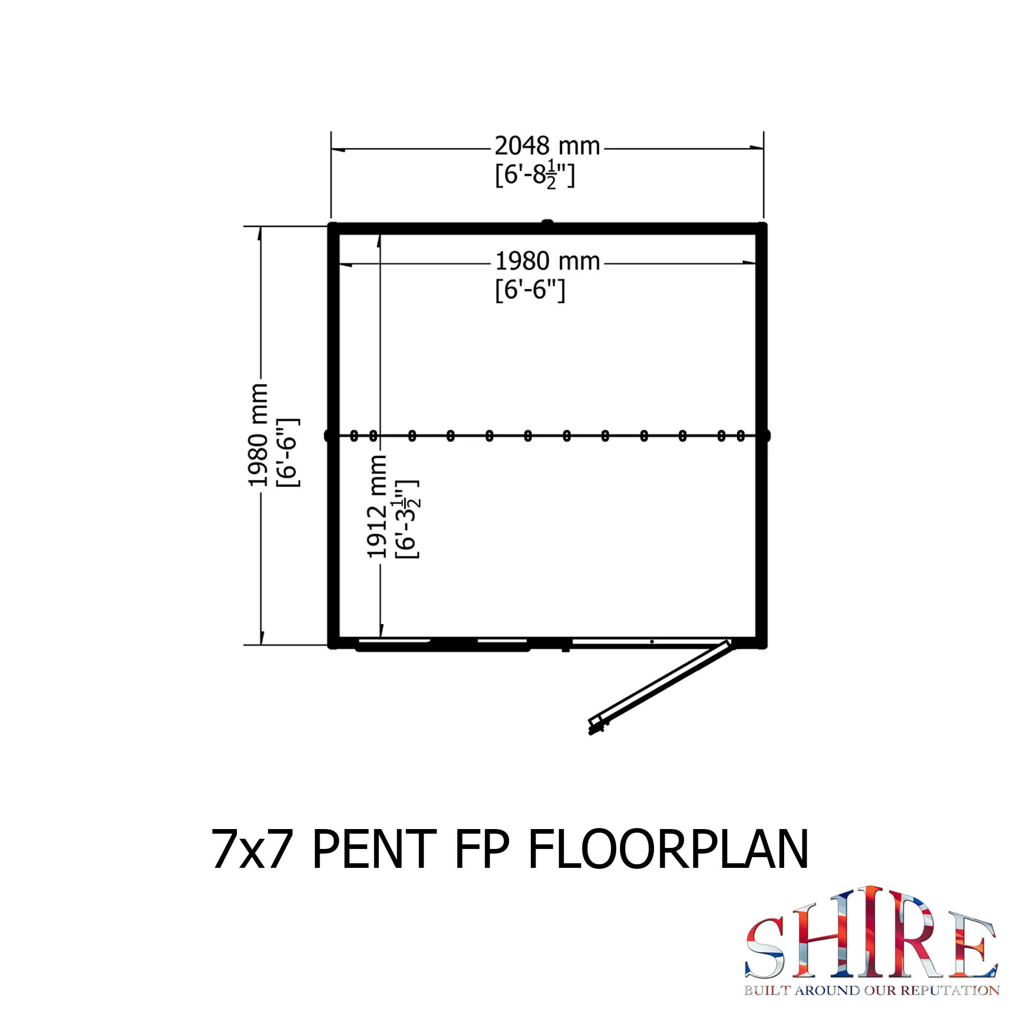 Shire Pent Shed 7x7 - Image 3