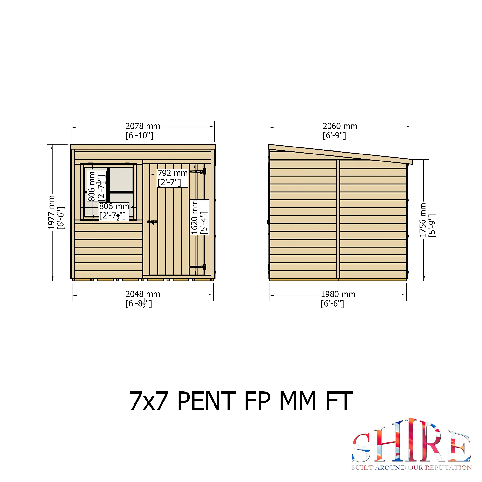 Shire Pent Shed 7x7 - Image 4