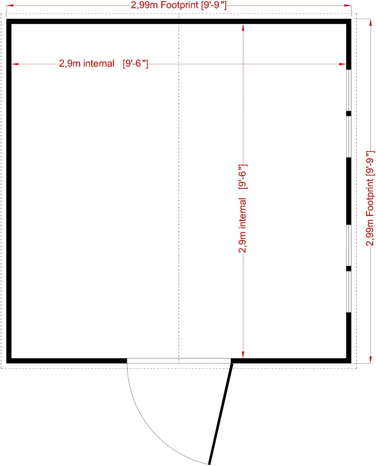Shire Security Apex 10x10 Single Door Shed - Image 4
