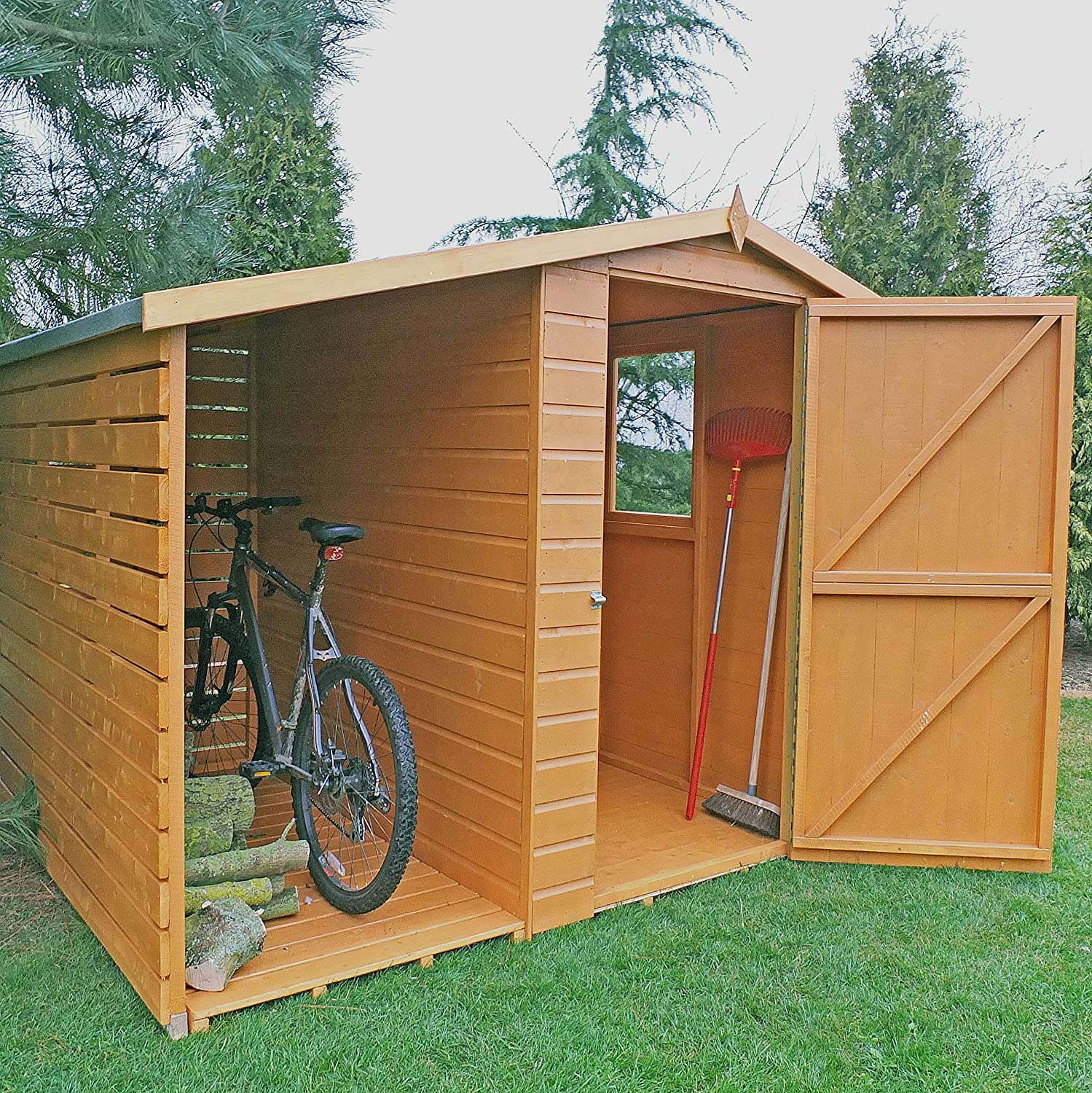 Shire Shed & Log Store Shed 7x6 - Image 2