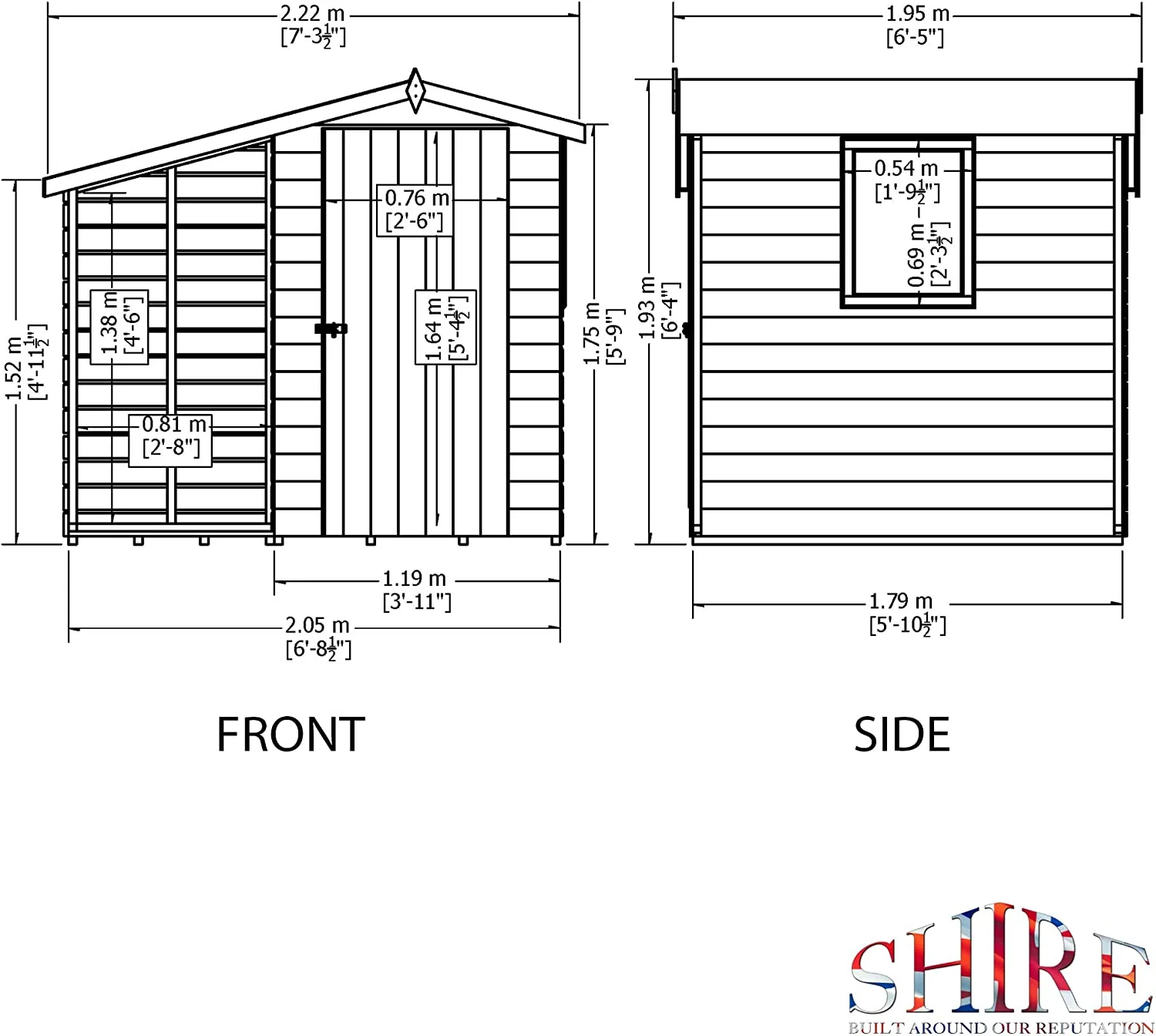 Shire Shed & Log Store Shed 7x6 - Image 9